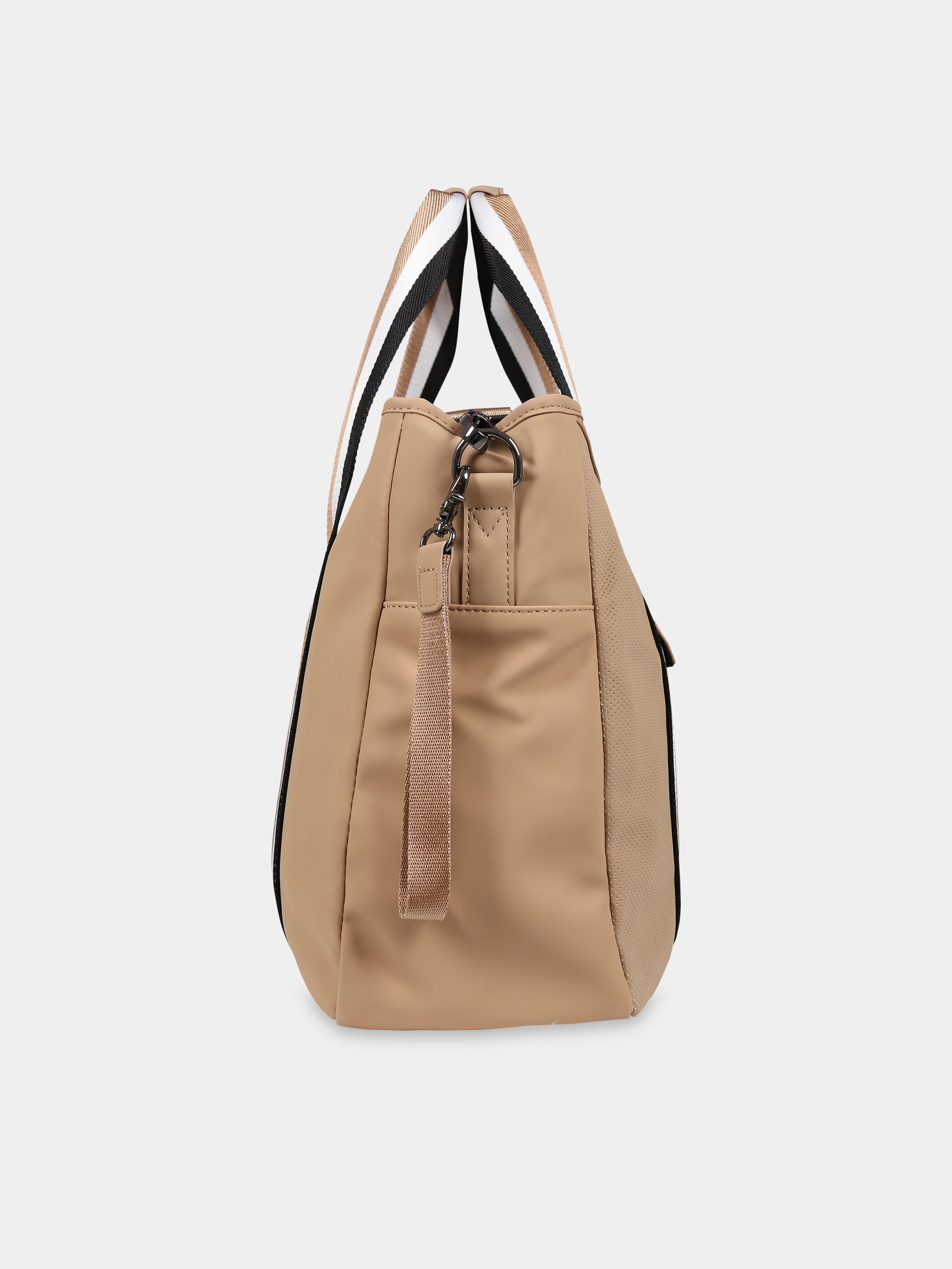 Borsa mamma beige per neonati con logo,Boss,J90336 237