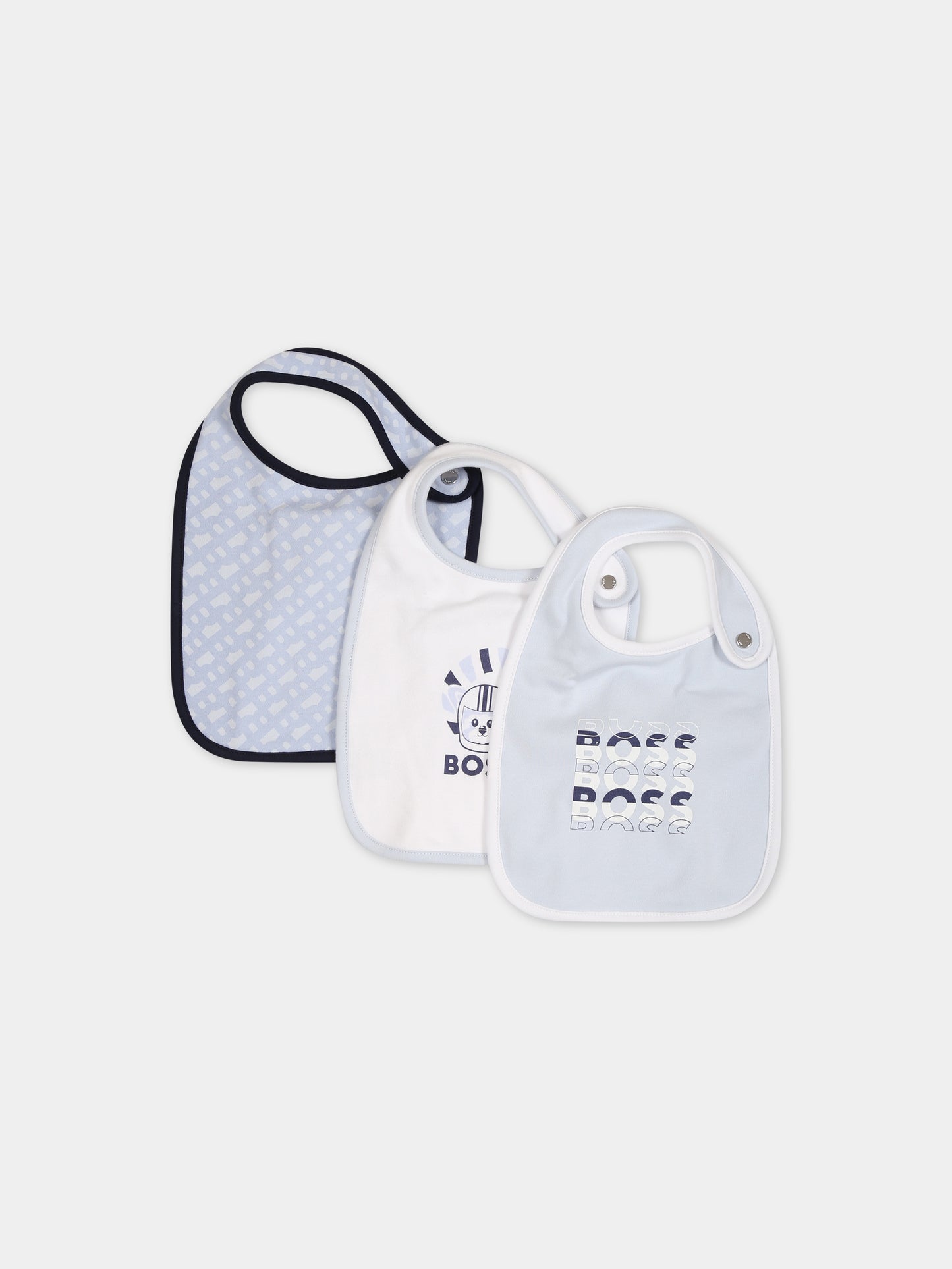 Set celeste per neonato con logo,Boss,J98424 771