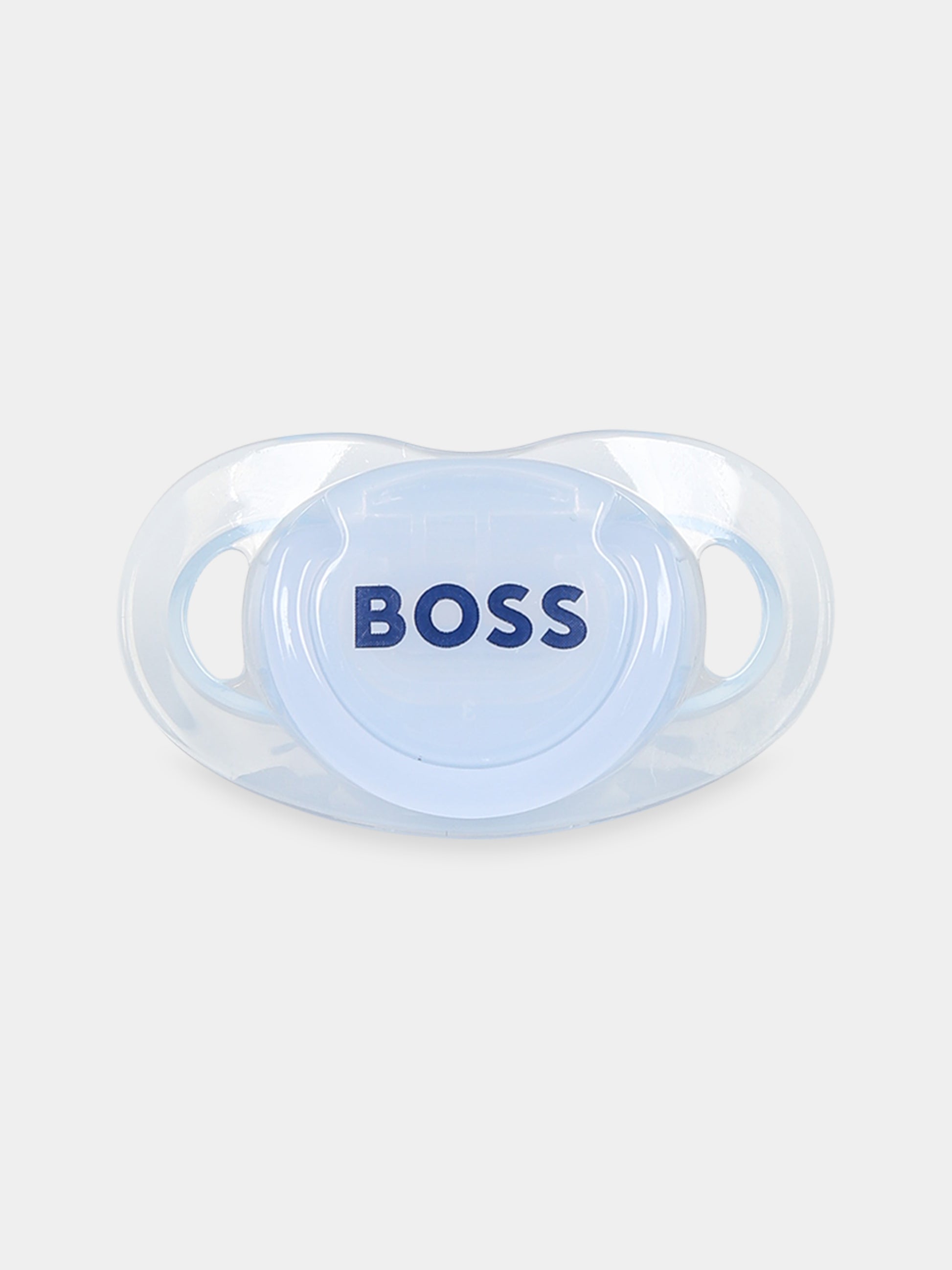 Ciuccio celeste per neonato con logo,Boss,J90P20 771