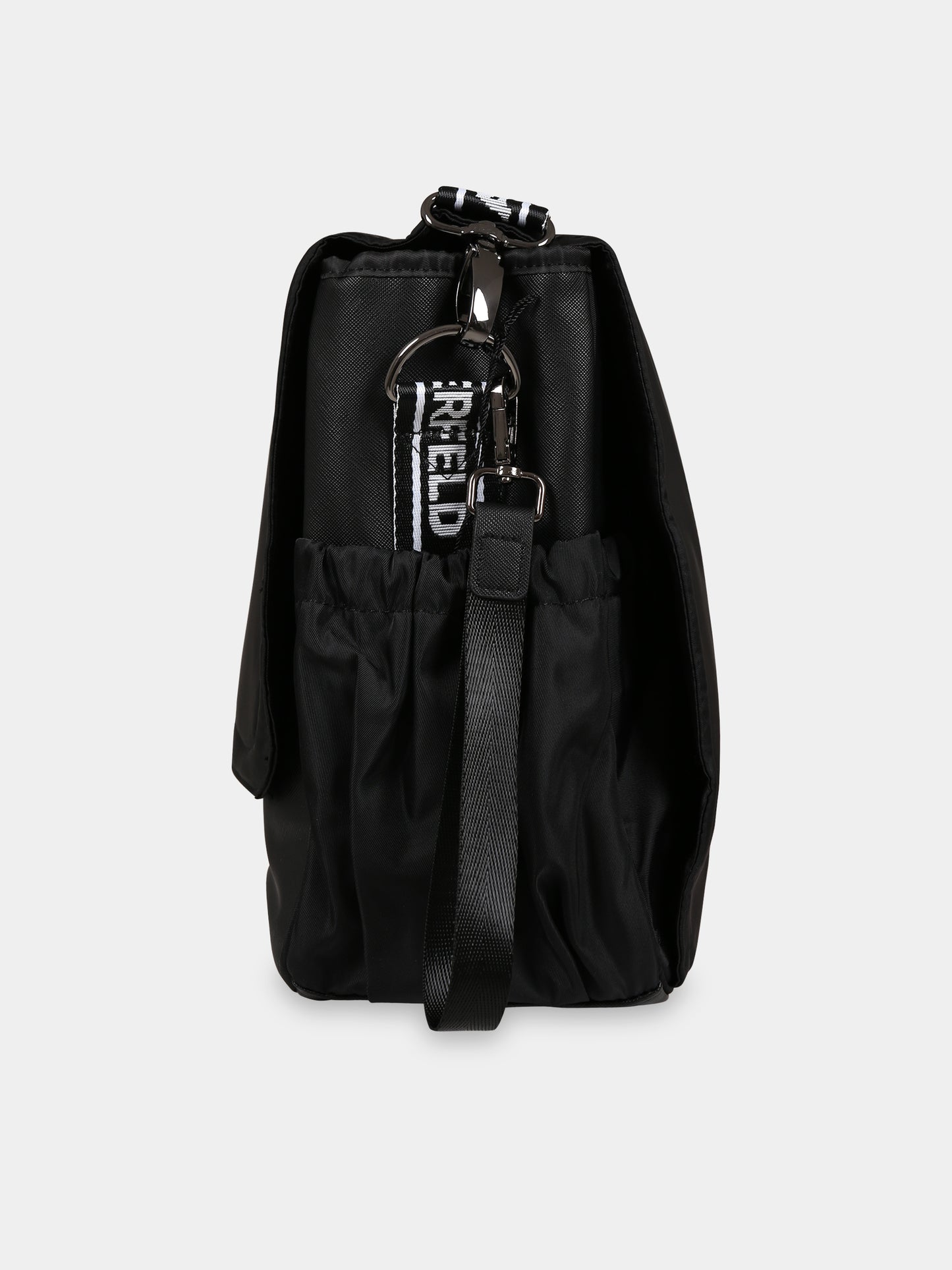 Borsa mamma nera per neonati con logo,Karl Lagerfeld Kids,Z90055 09B