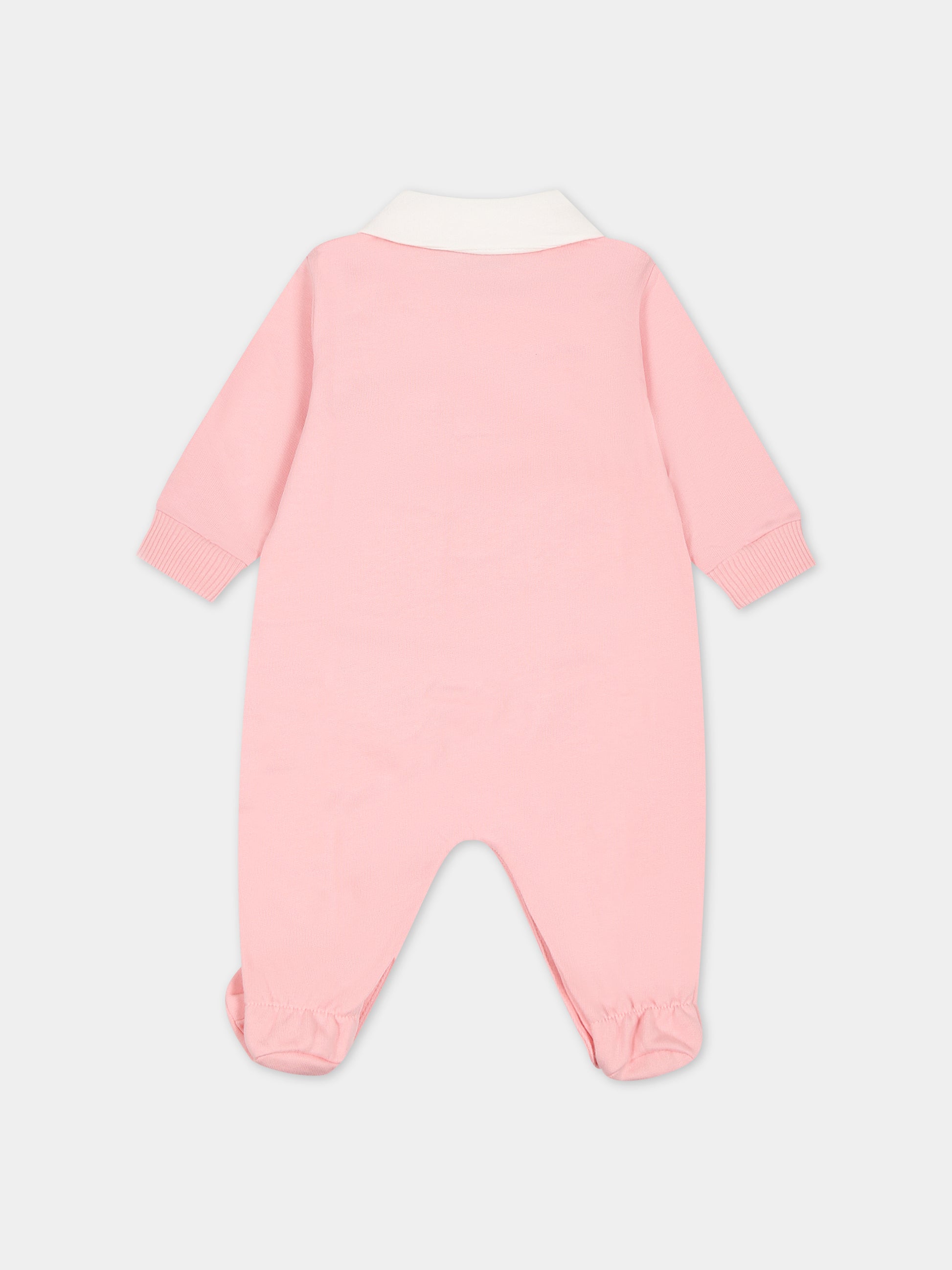 Tutina rosa per neonata con Teddy Bear e stampa,Moschino Kids,MUT03I LCA40 50209