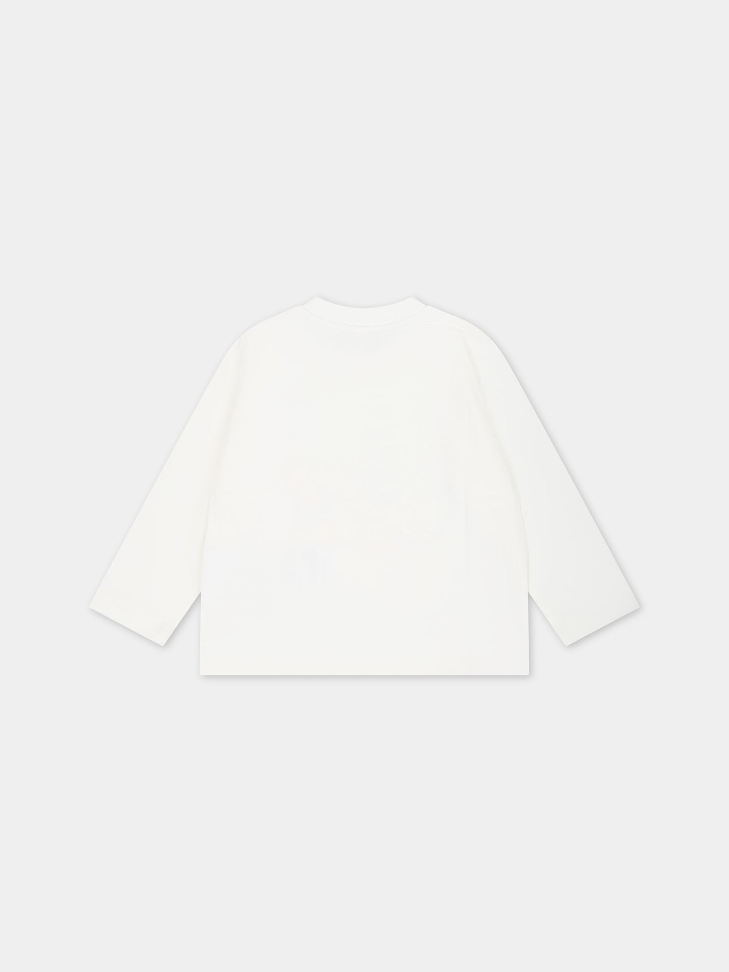 T-shirt bianca per neonata con Teddy Bear e logo,Moschino Kids,MAO00C LBA11 10063