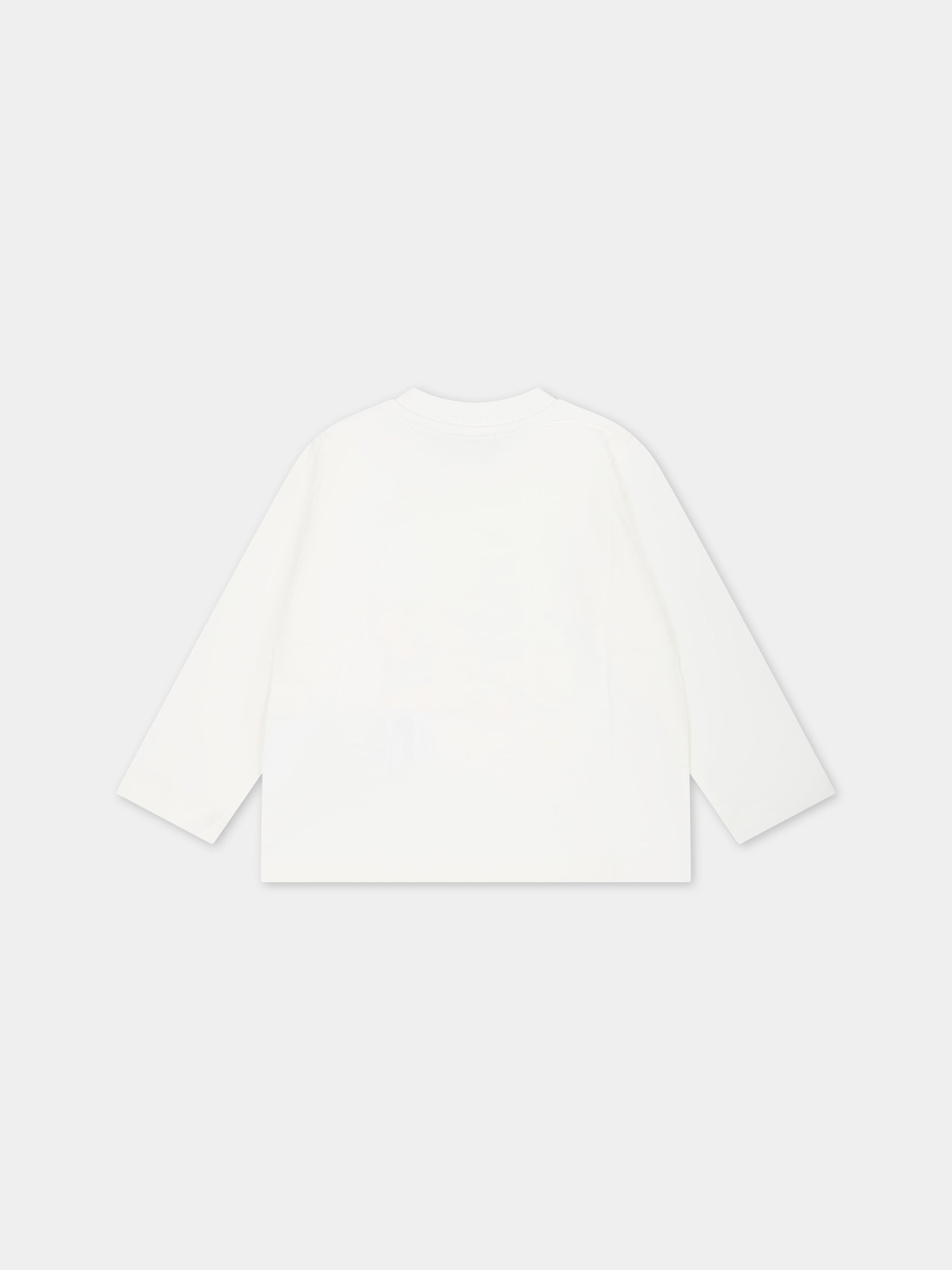 T-shirt bianca per neonata con Teddy Bear e logo,Moschino Kids,MAO00C LBA11 10063