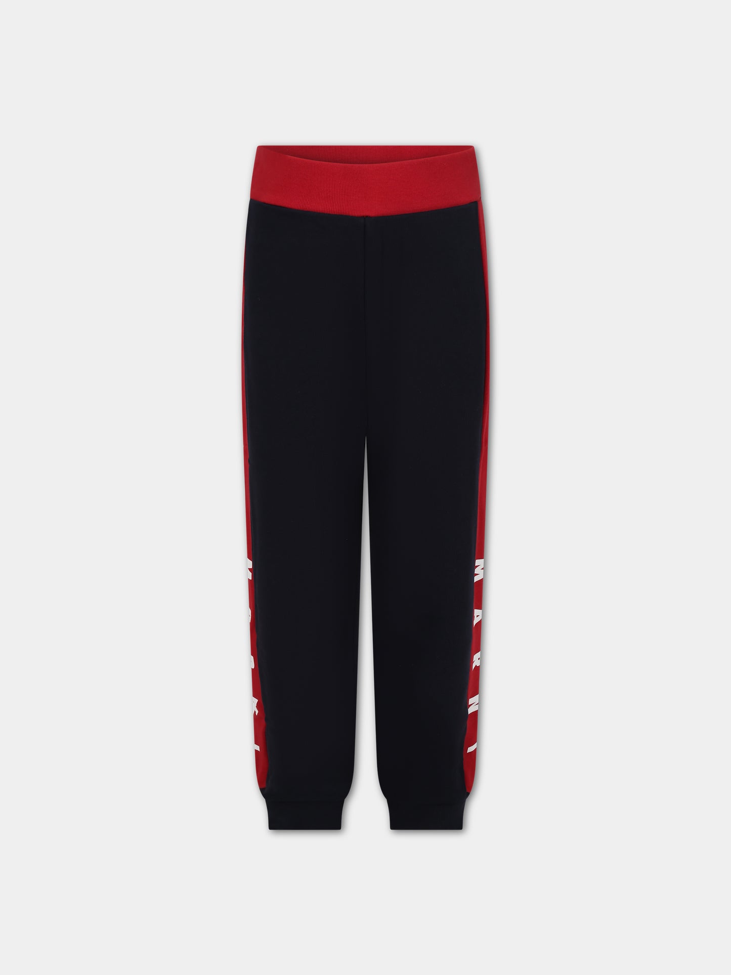 Pantalone sportivo blu con logo per bambini,Marni Kids,M00950 0M803