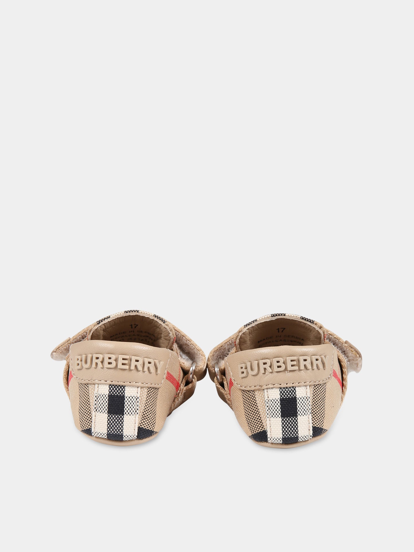 Ballerine beige per neonata con logo,Burberry Kids,8066613