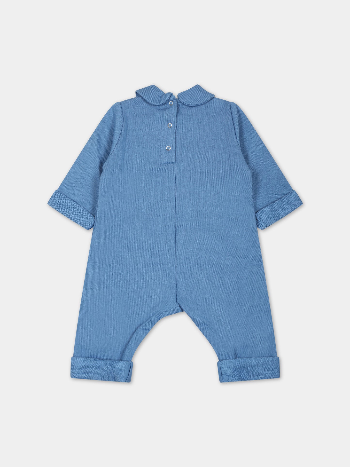 Tutina blu per neonato con stampa e logo,Gucci Kids,747972 XJFM0 4795