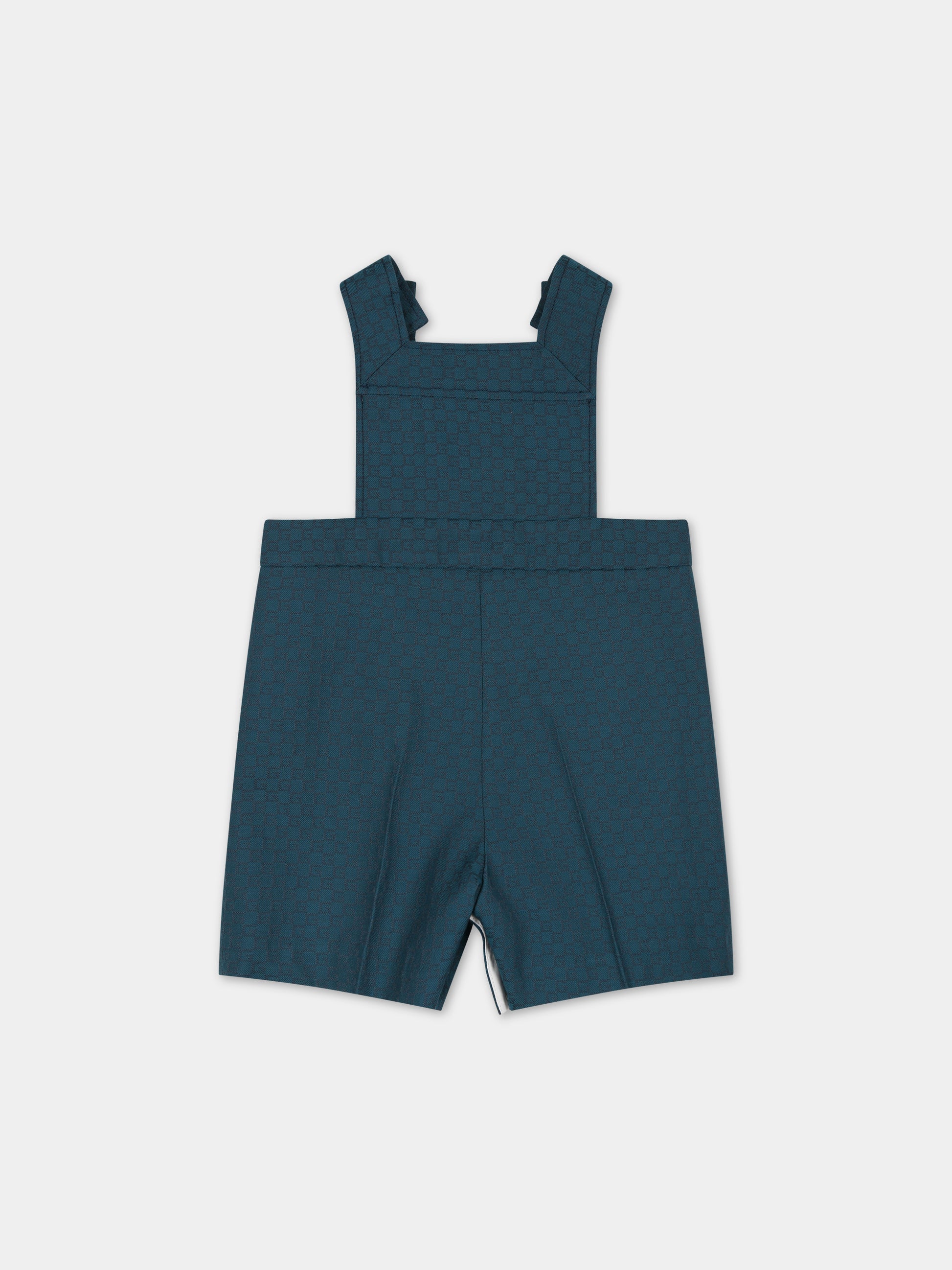Salopette verde per neonato con motivo G,Gucci Kids,737855 XWAX8 4047