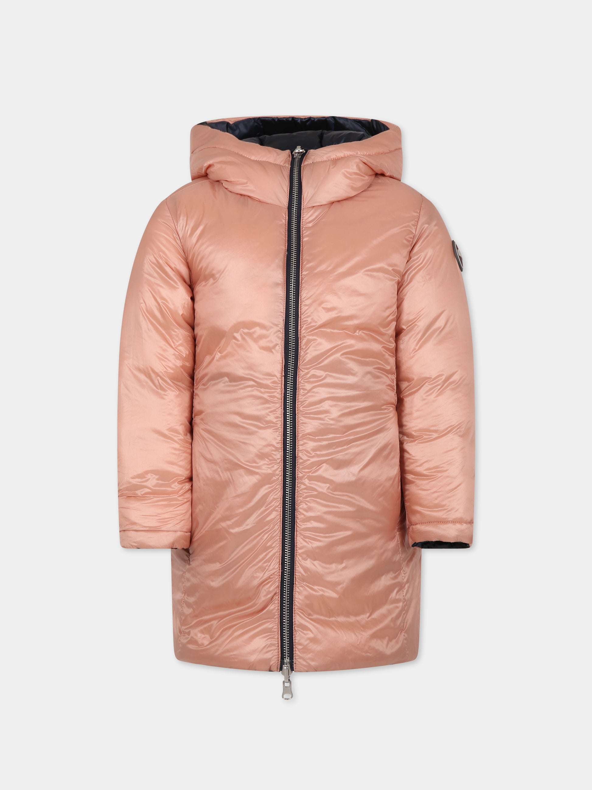 Piumino blu reversibile per bambina con logo,Colmar Originals Kids,3453A 5WG 68