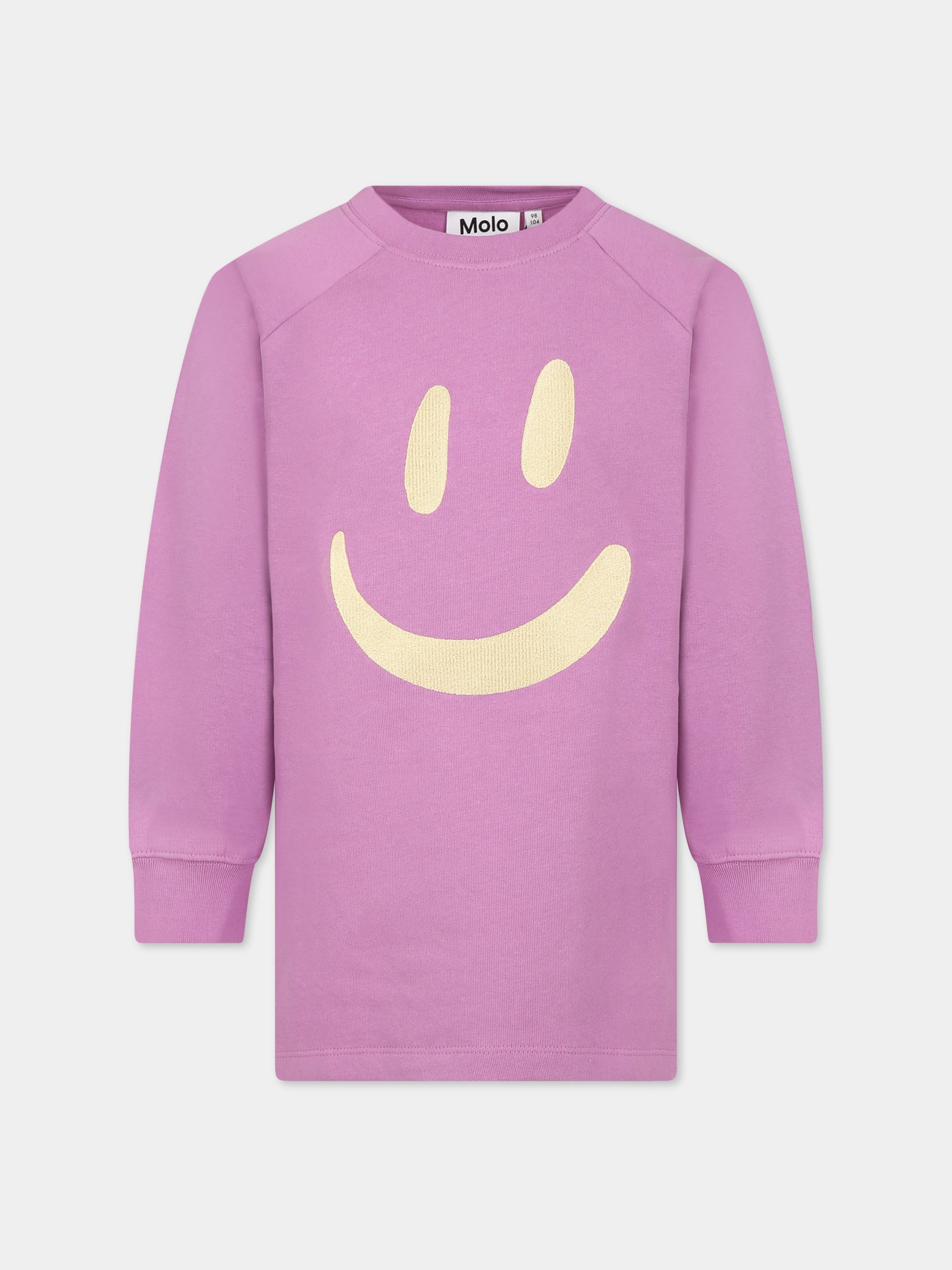 Vestito rosa per bambina con smile,Molo,2W23E202 8756