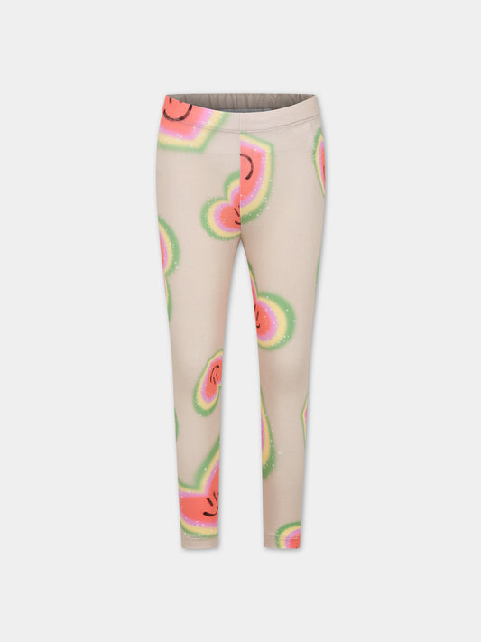 Leggings avorio per neonata con smile,Molo,2W23F209 6869
