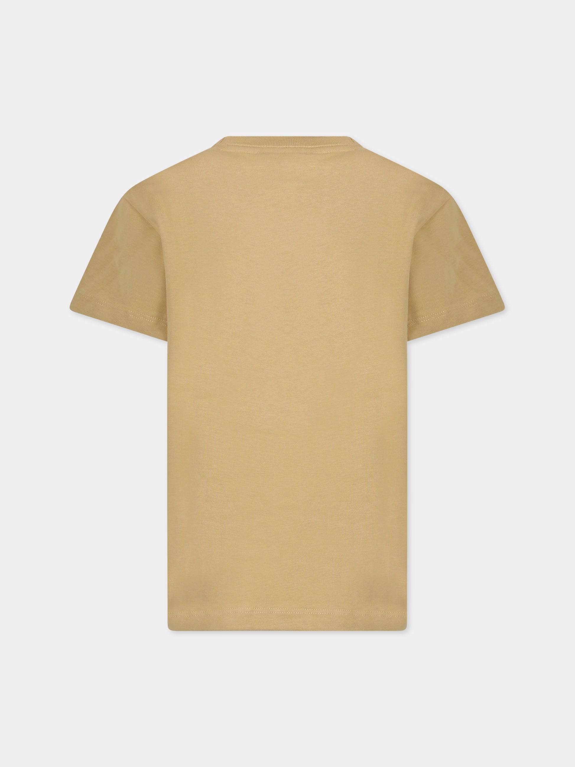 T-shirt beige per bambini con smile,Molo,6W23A205 8788