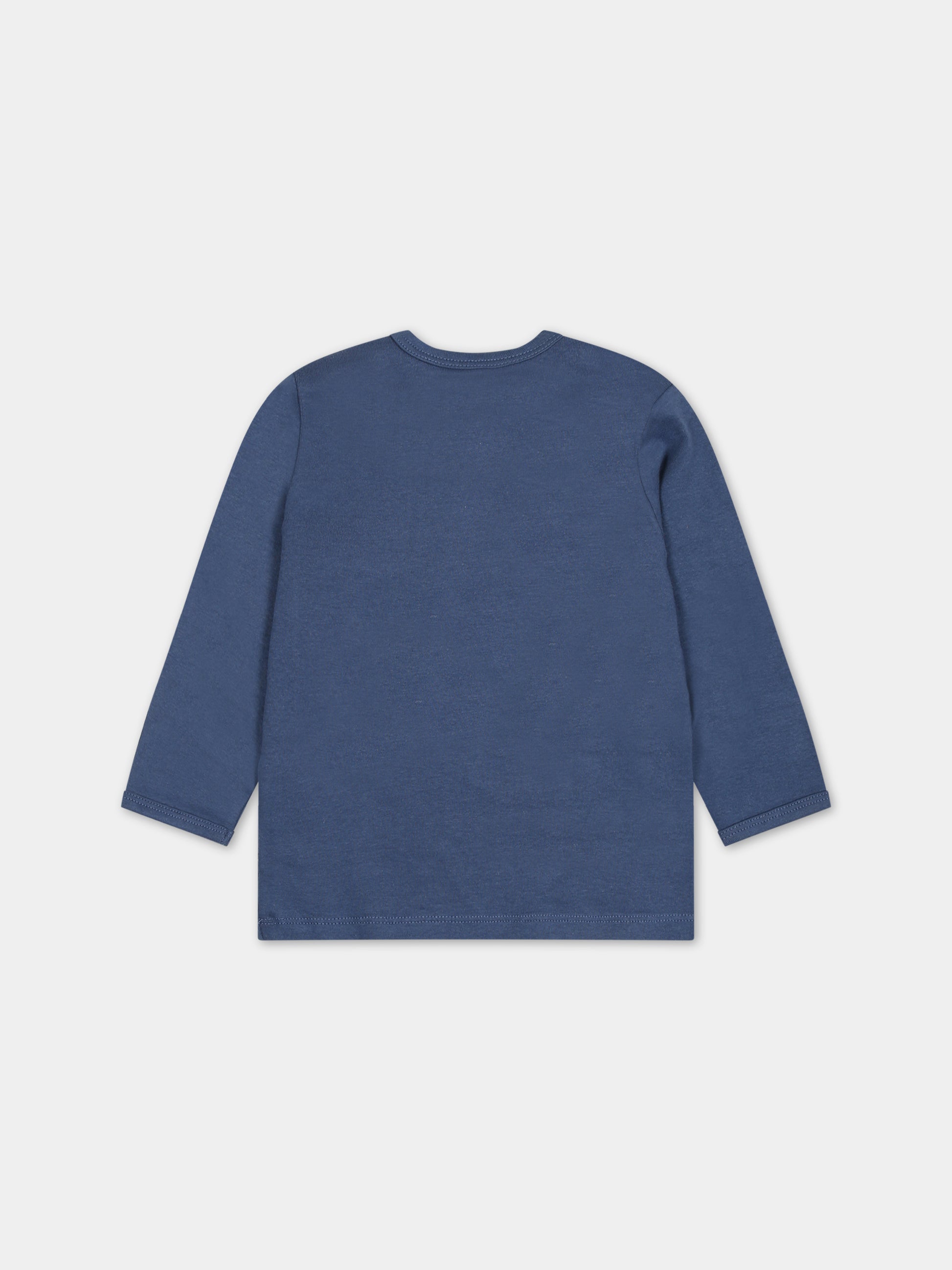 T-shirt blu per neonati con smile,Molo,6W23A406 8806