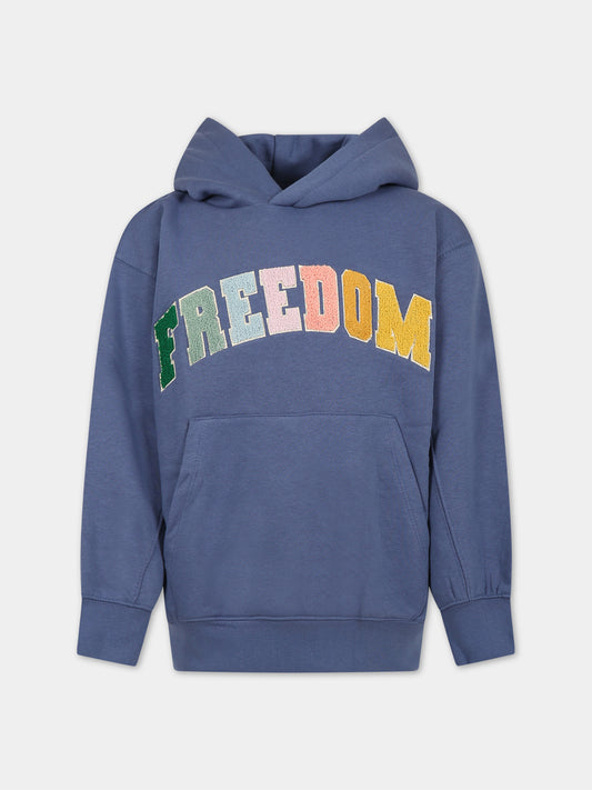 Felpa blu per bambini con scritta,Molo,6W23J307 8805