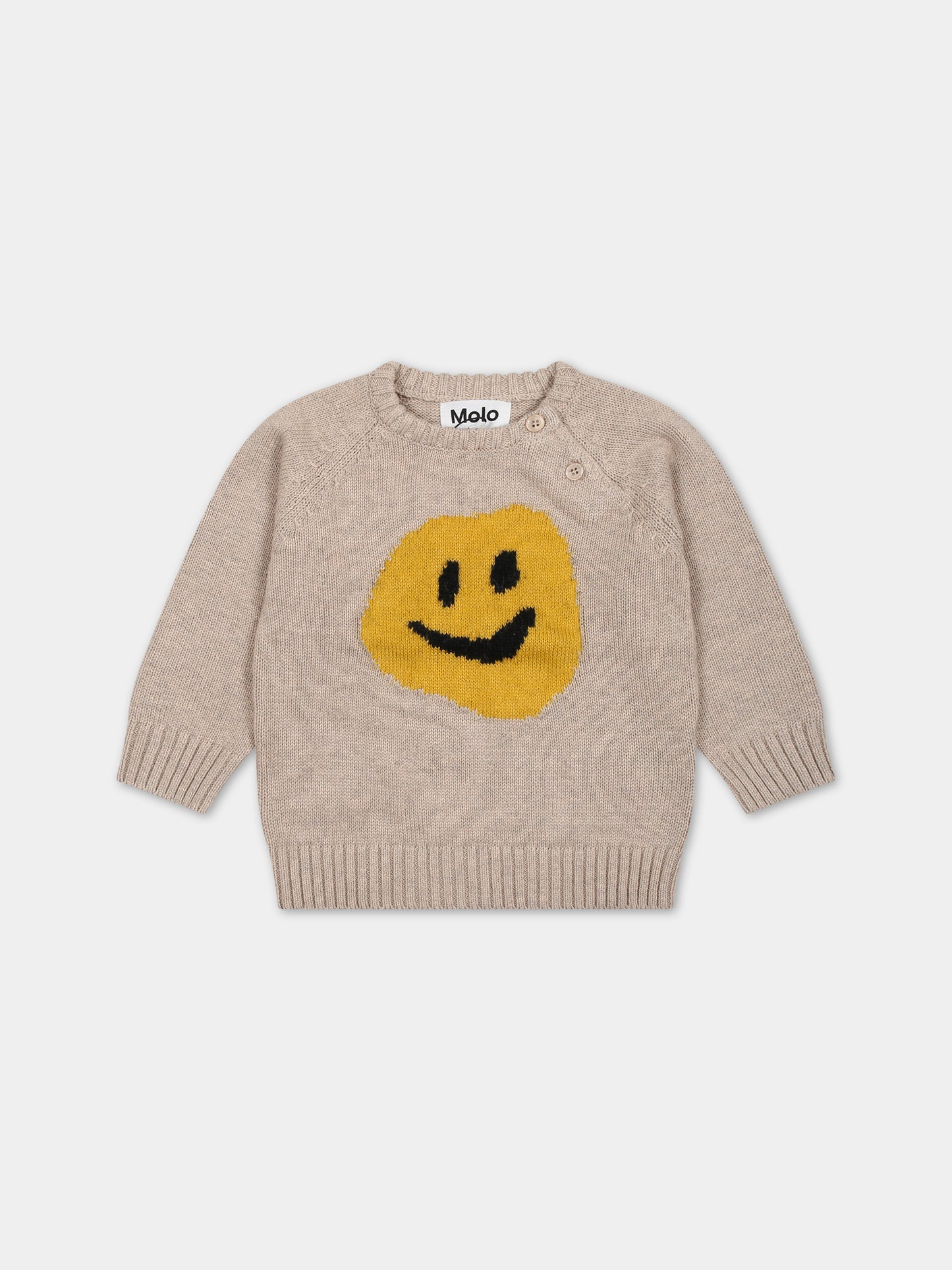 Maglione avorio per neonati con smile,Molo,6W23K201 8788