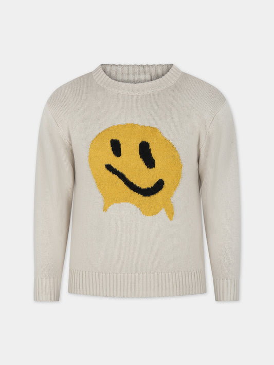 Maglione avorio per bambini con smile,Molo,6W23K210 3297