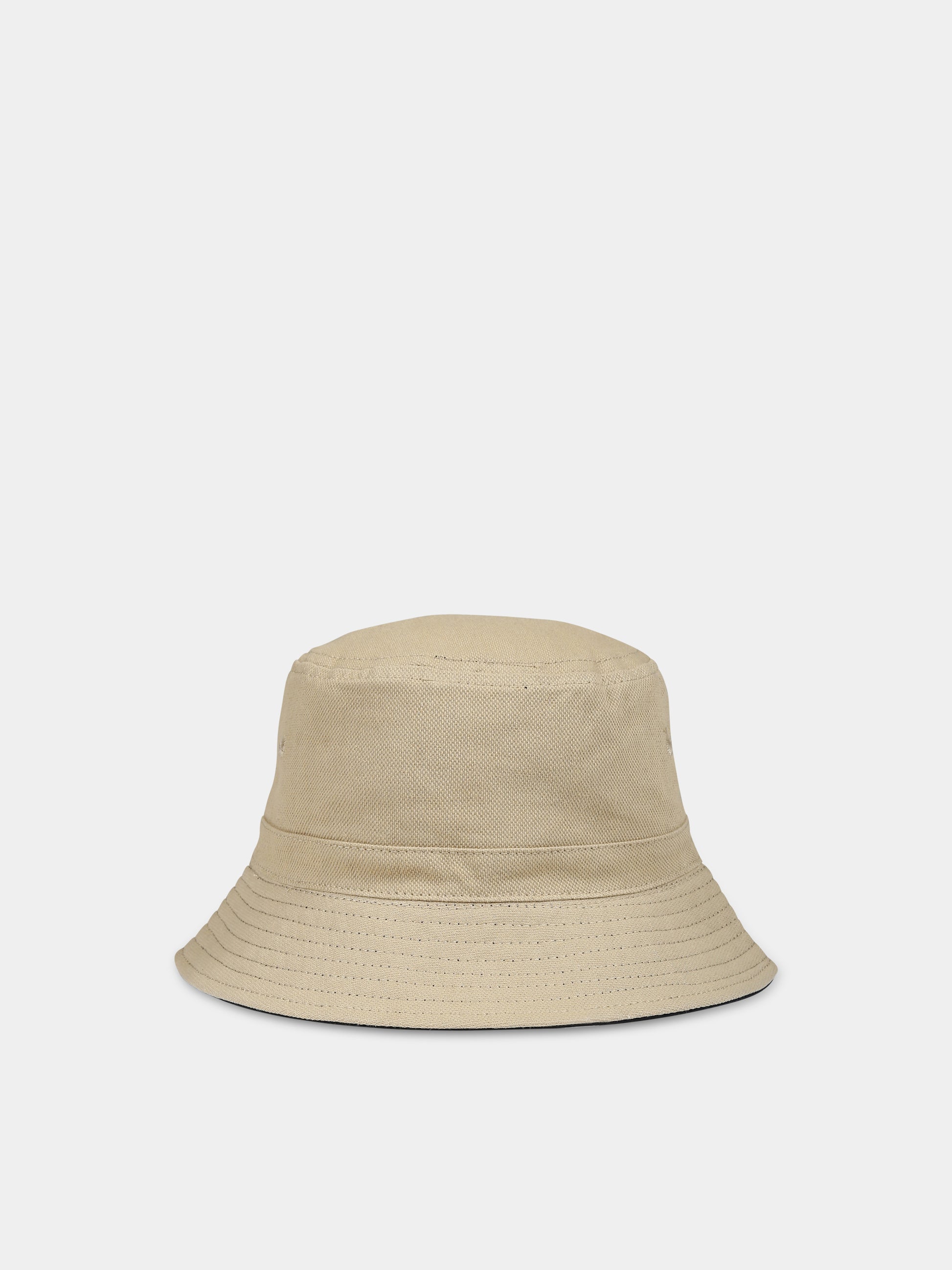 Cloche beige reversibile per bambini con simbolo dellla pace,Molo,7W23T302 8838