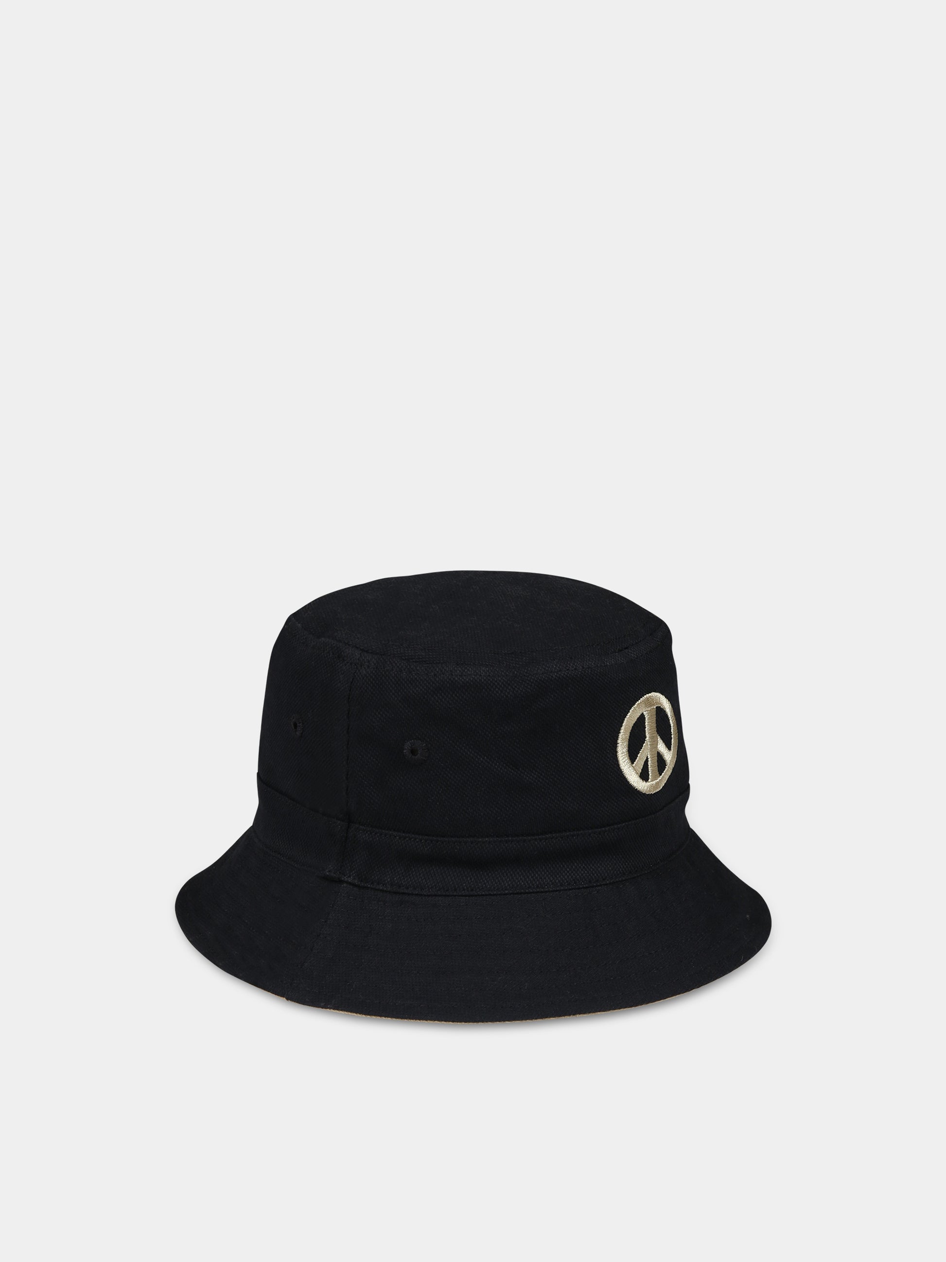 Cloche beige reversibile per bambini con simbolo dellla pace,Molo,7W23T302 8838