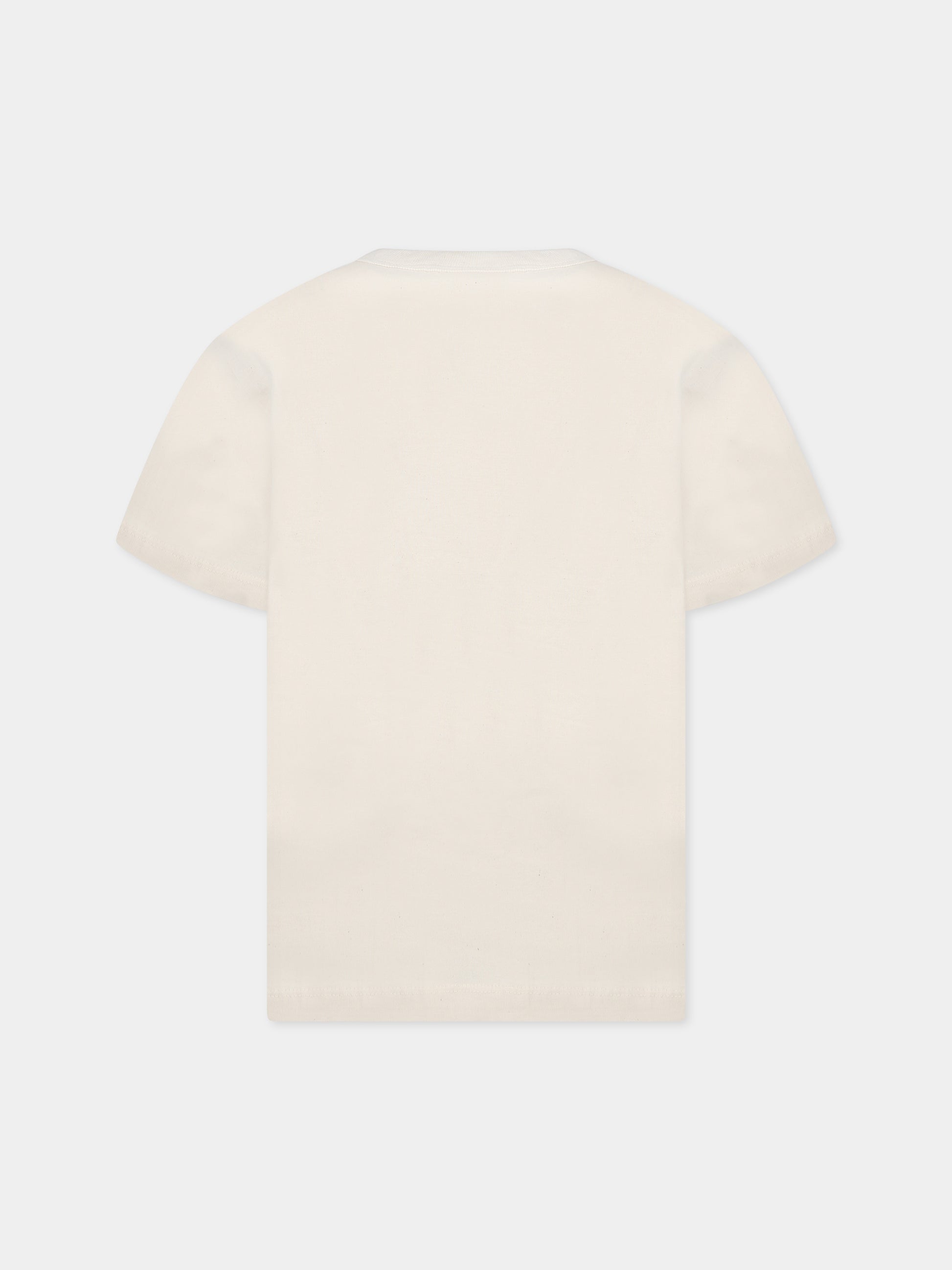 T-shirt bianca per bambini con logo,Molo,6W23A202 8755