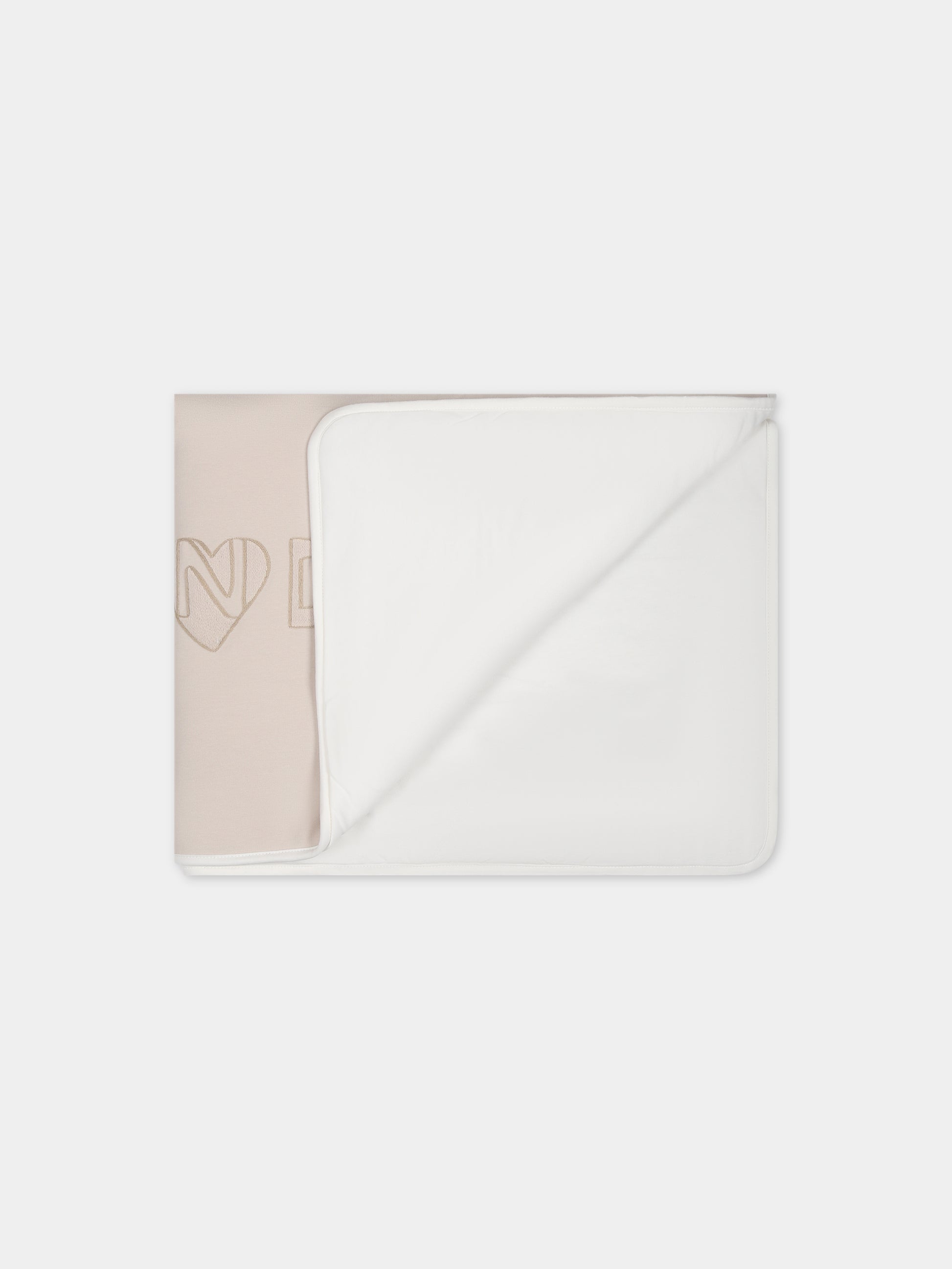Coperta beige per neonati con logo,Fendi Kids,BUJ252 8RA F19J5