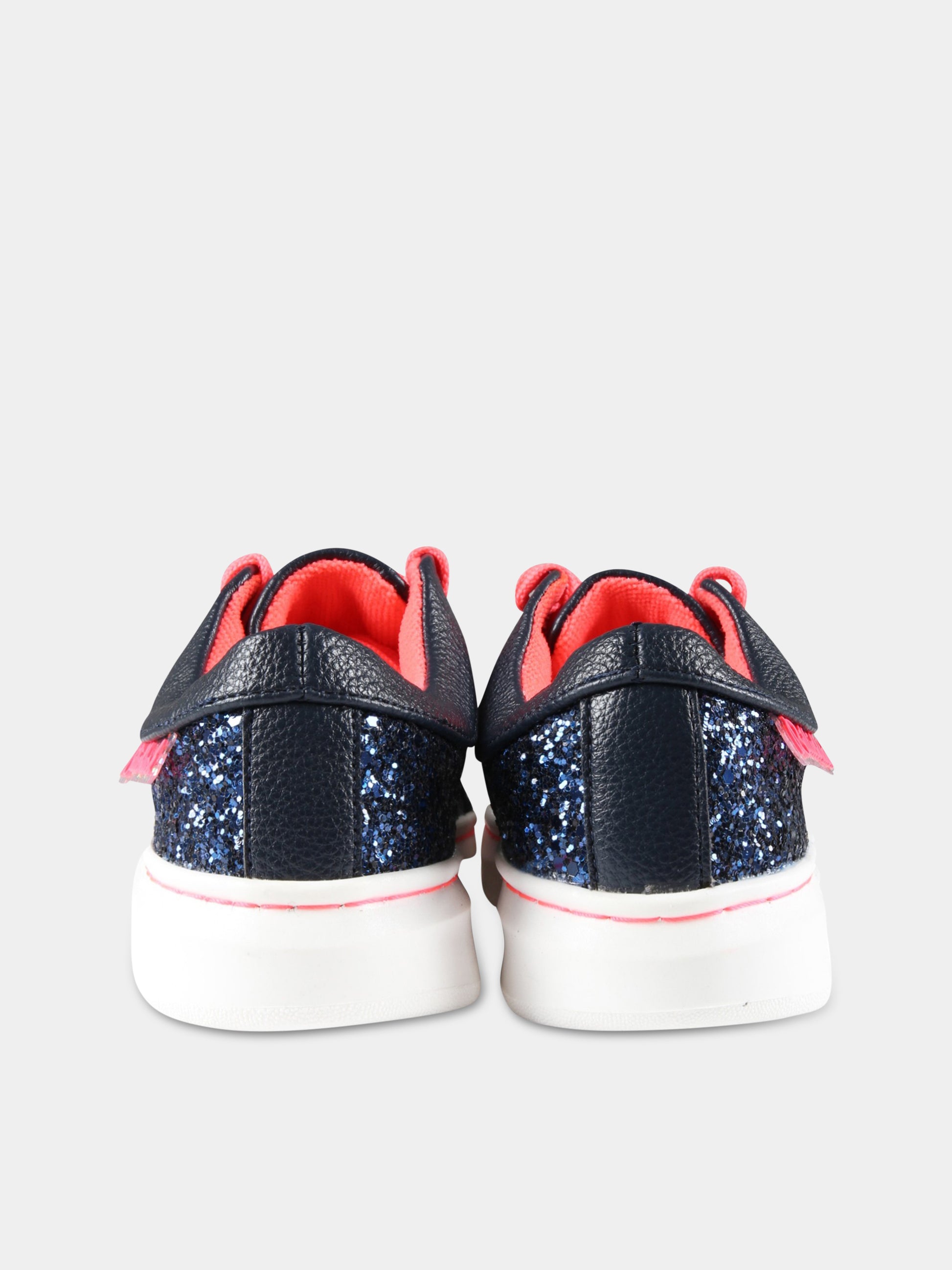 Sneakers blu per bambina con patch logato,Billieblush,U19279 85T