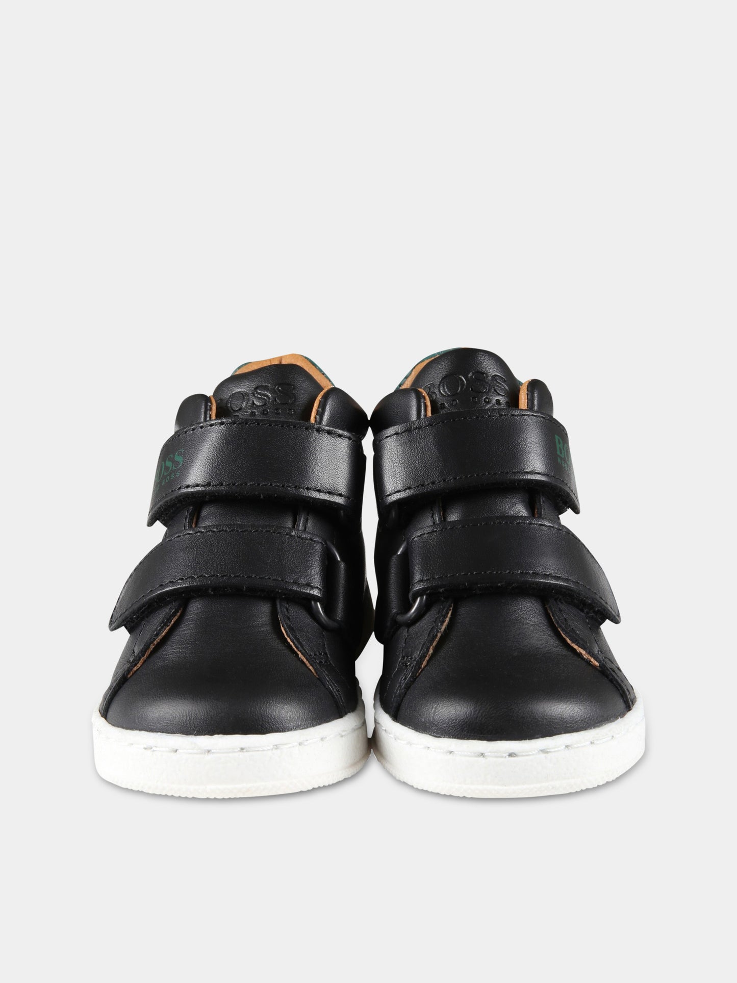 Sneakers nere alte per bambino con logo bianco,Hugo Boss,J09163 09B