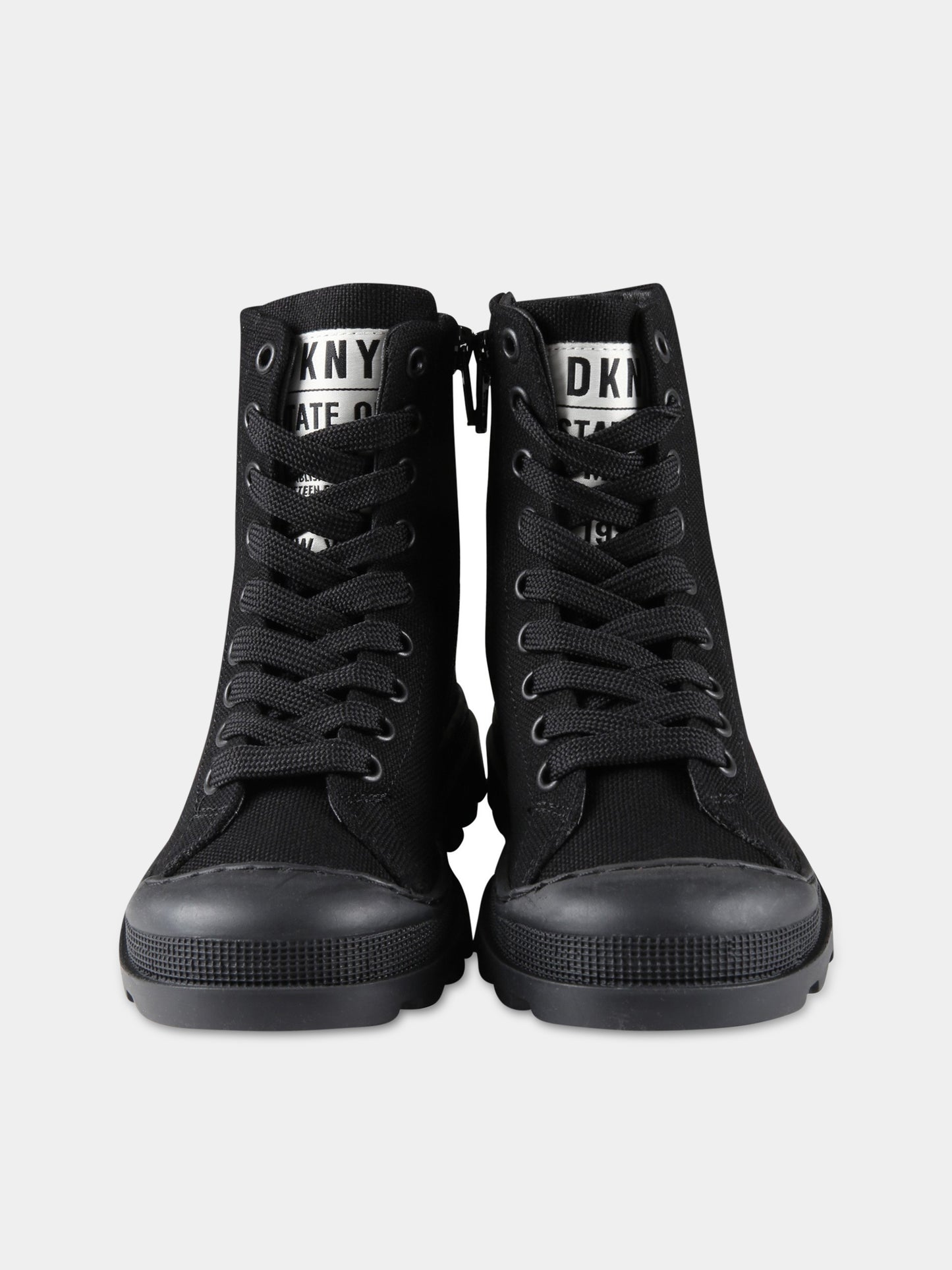 Sneakers nere per bambina con logo bianco,Dkny,D39062 09B