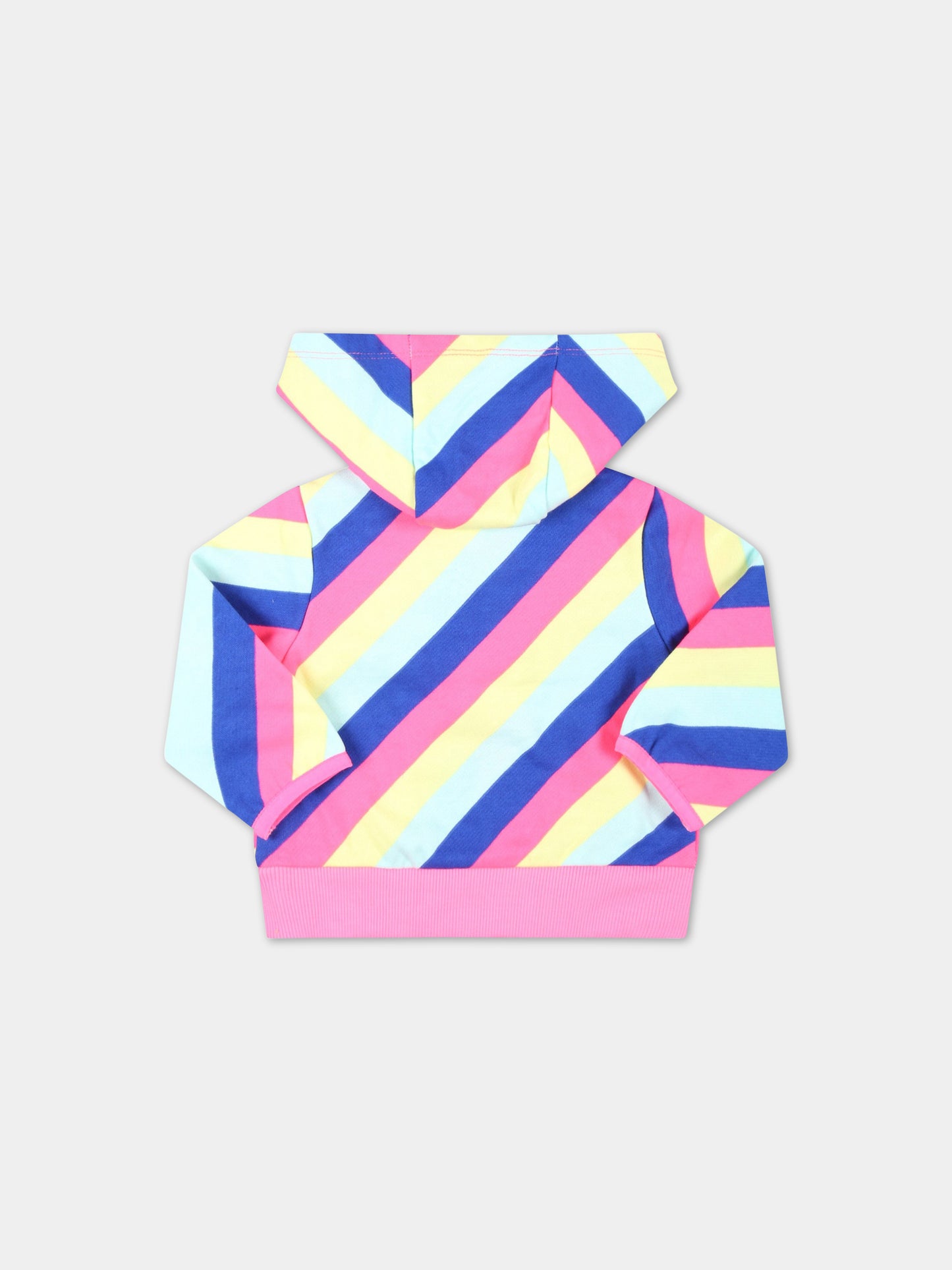 Felpa multicolor per neonata con patch logato,Billieblush,U05371 Z41