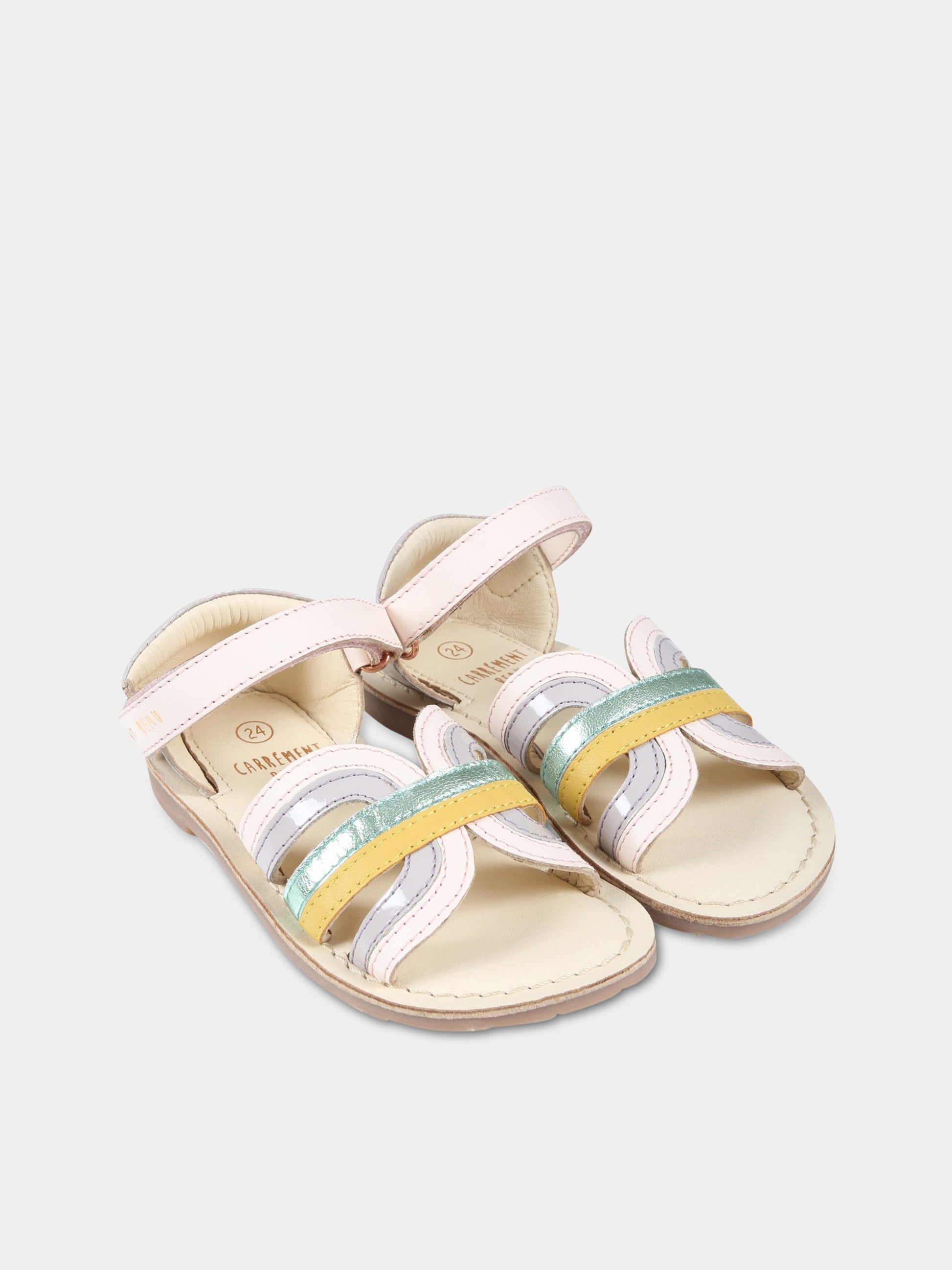 Sandali multicolor per bambina con dettaglio viola,Carrement Beau,Y09035 947