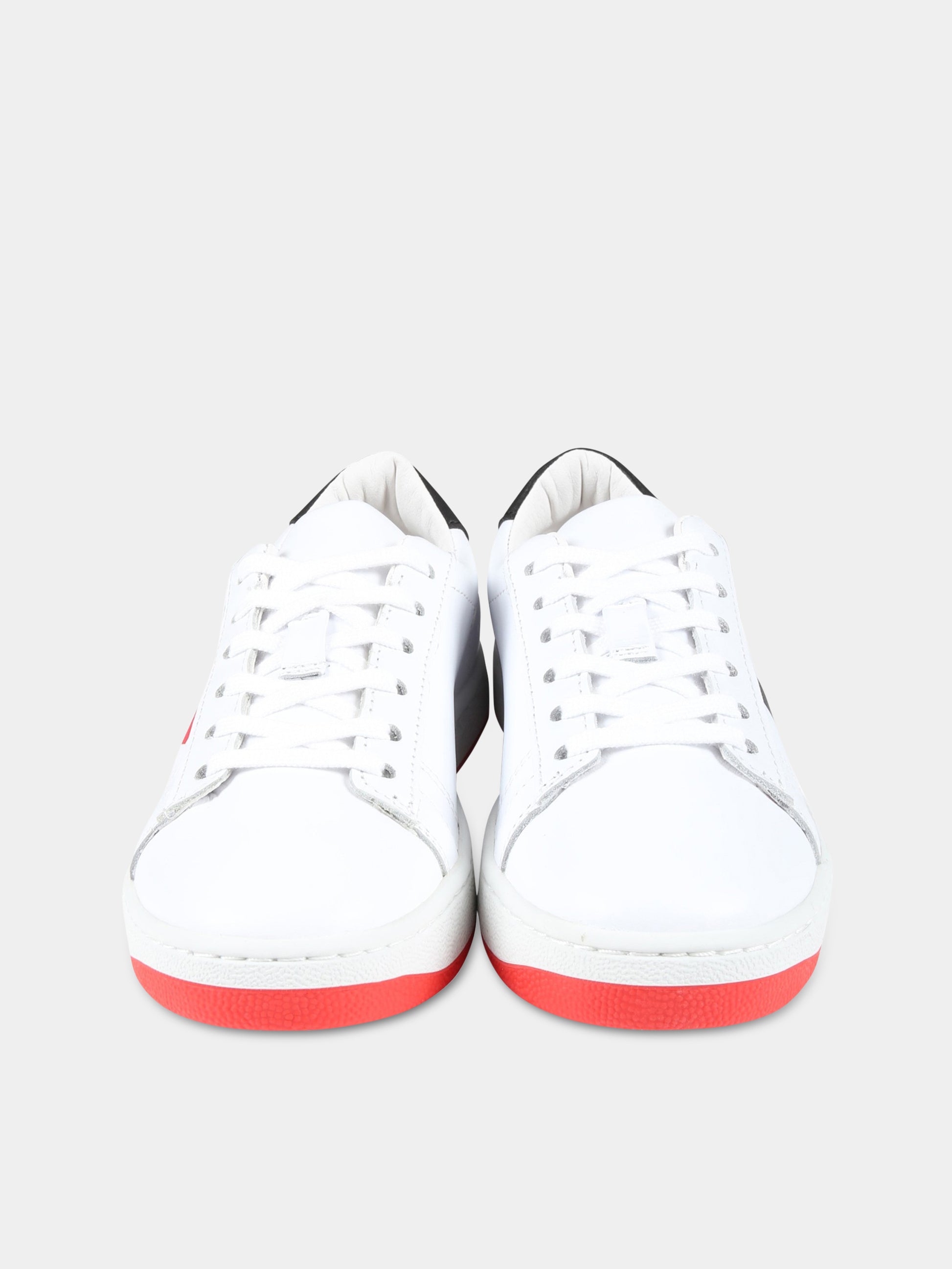 Sneakers bianche per bambina con logo,Kenzo Kids,K59043 10B