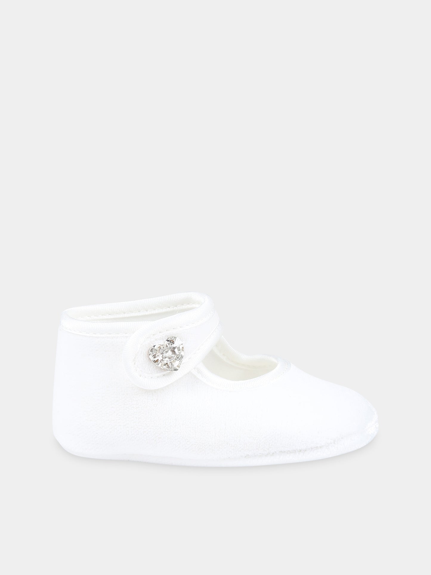 Ballerine avorio per neonata con cuore,Monnalisa,73B006 2803 0001