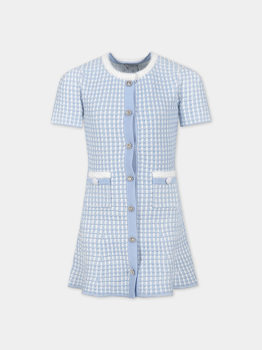 Vestito celeste per bambina,Self Portrait,PF23 727S BL