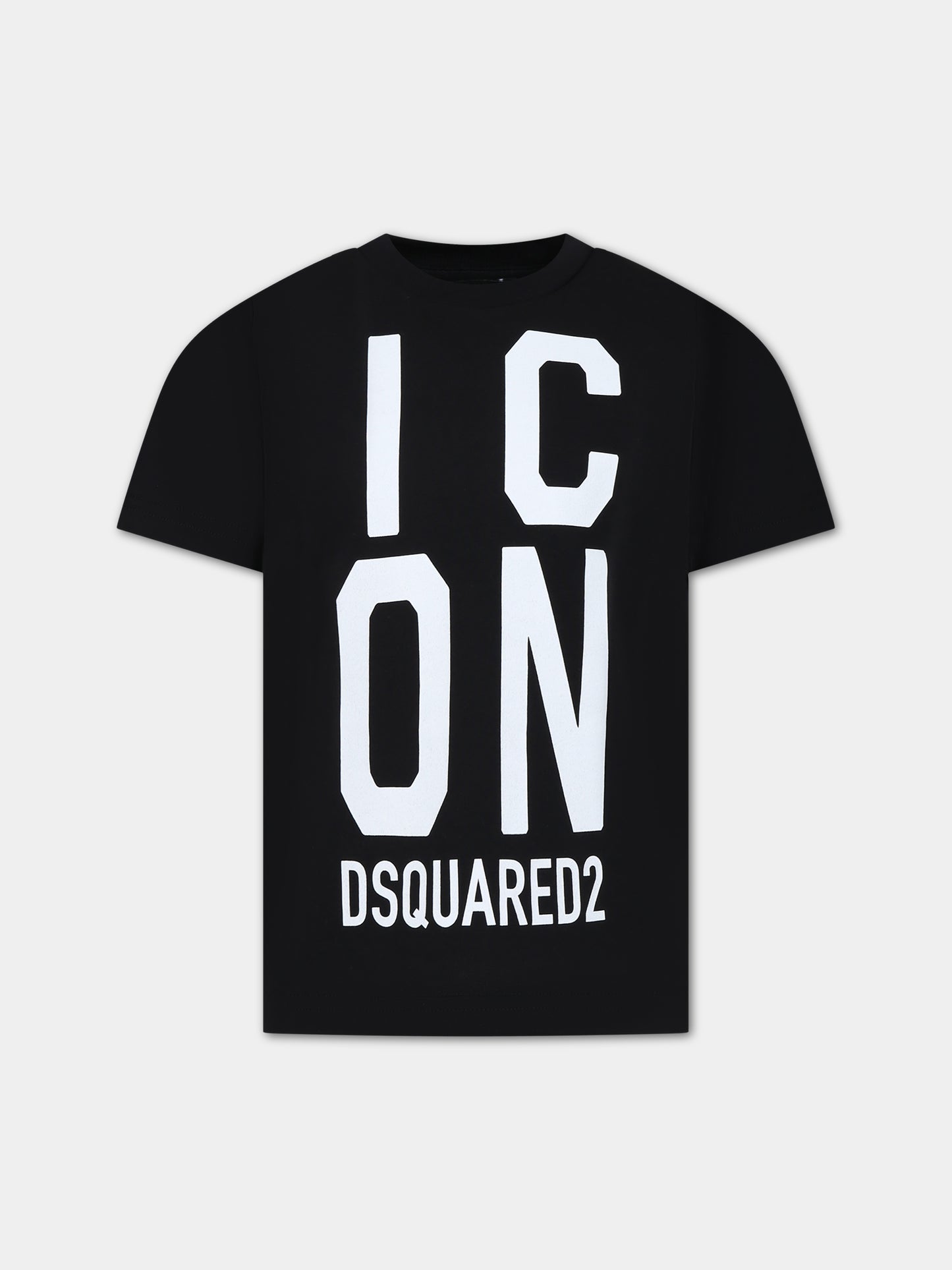 T-shirt nera per bambino con logo,Dsquared2,DQ2036 D00MV DQ900