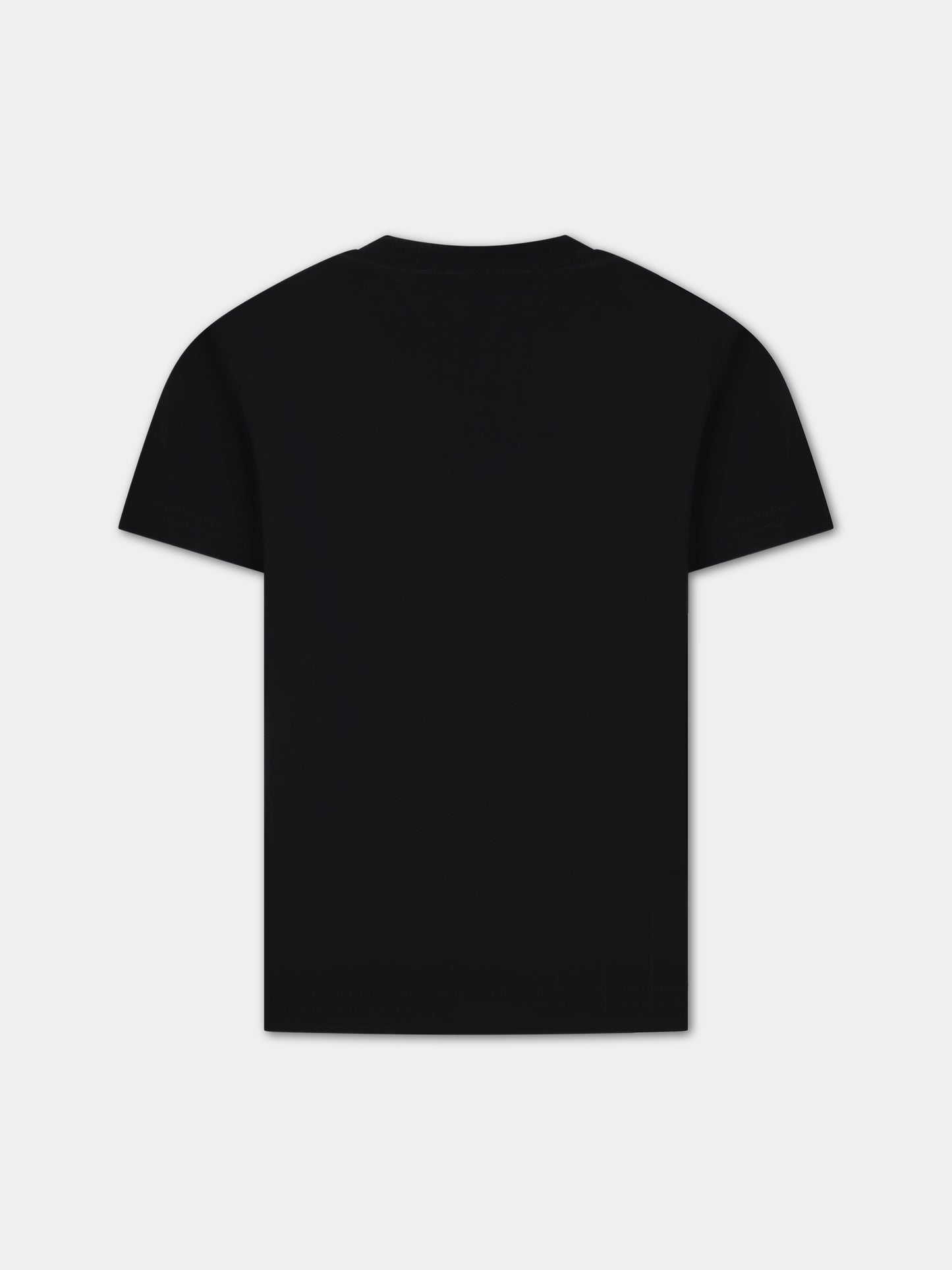 T-shirt nera per bambino con logo,Dsquared2,DQ1976 D00MV DQ900
