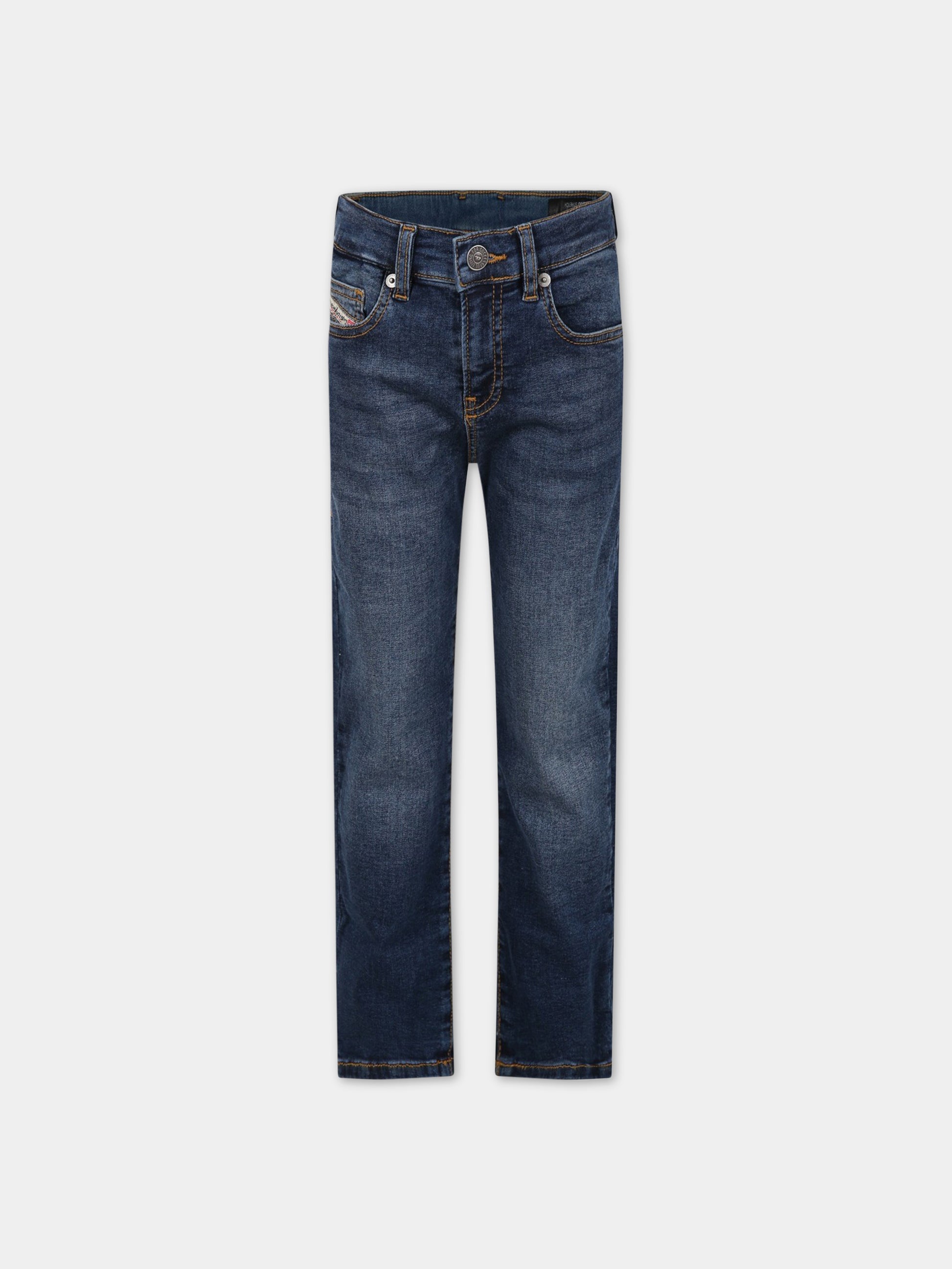 Jeans blu per bambino con logo,Diesel,J00809 KXBD1 K01
