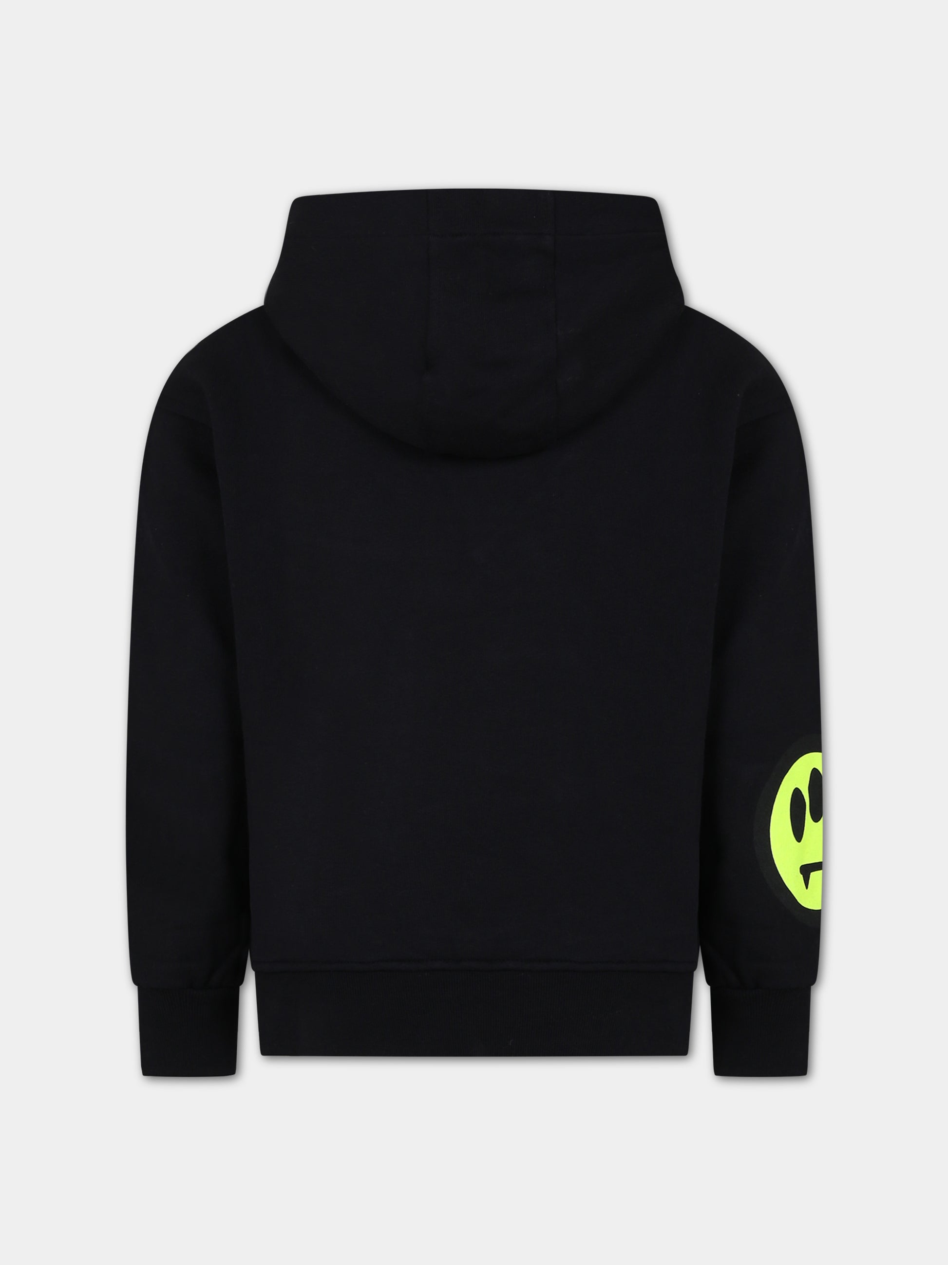 Felpa nera per bambini con logo e smile,Barrow,F3BKJUHS073 110