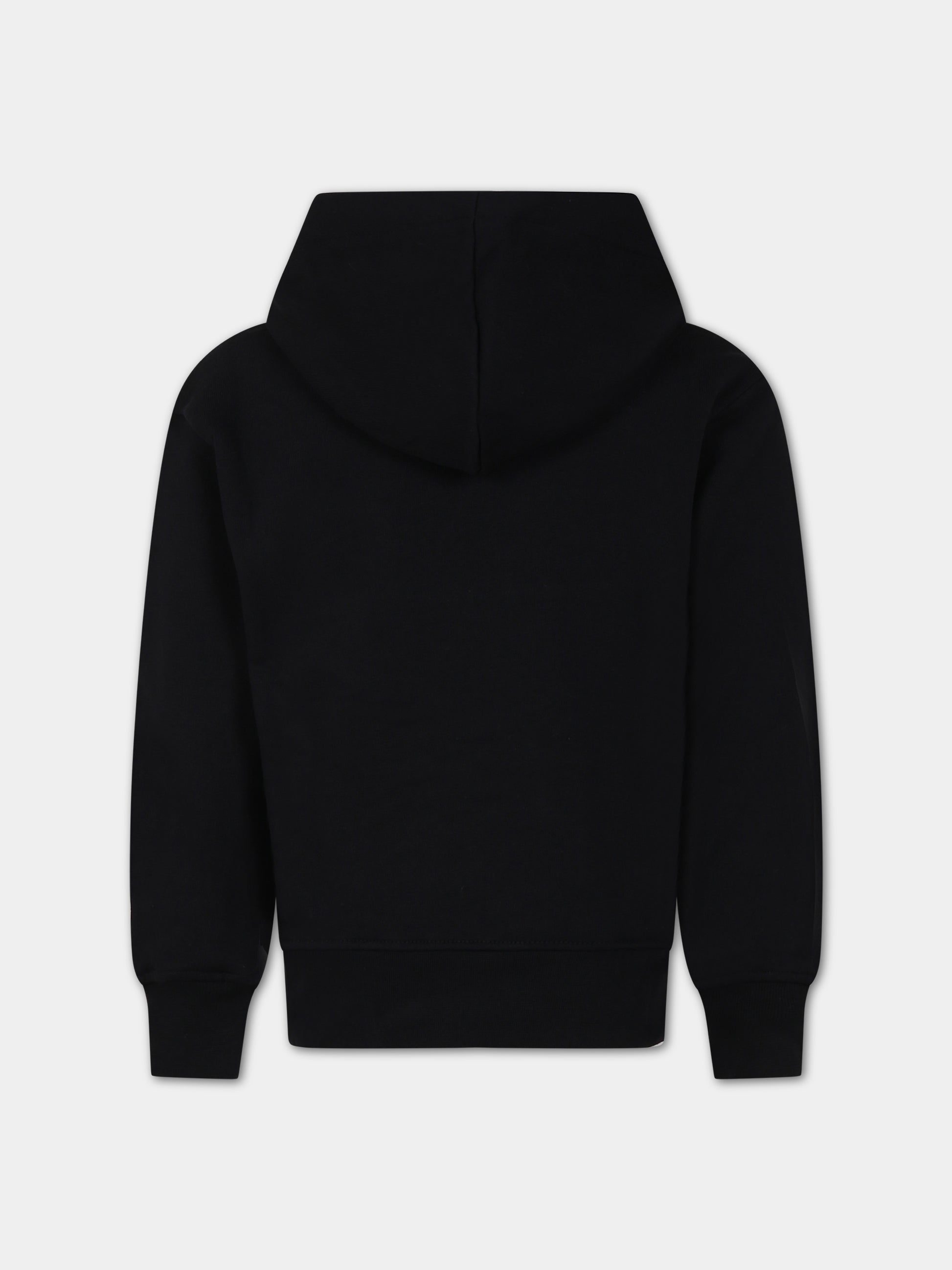 Felpa nera per bambini con logo,Msgm Kids,F3MSJUHS013 110