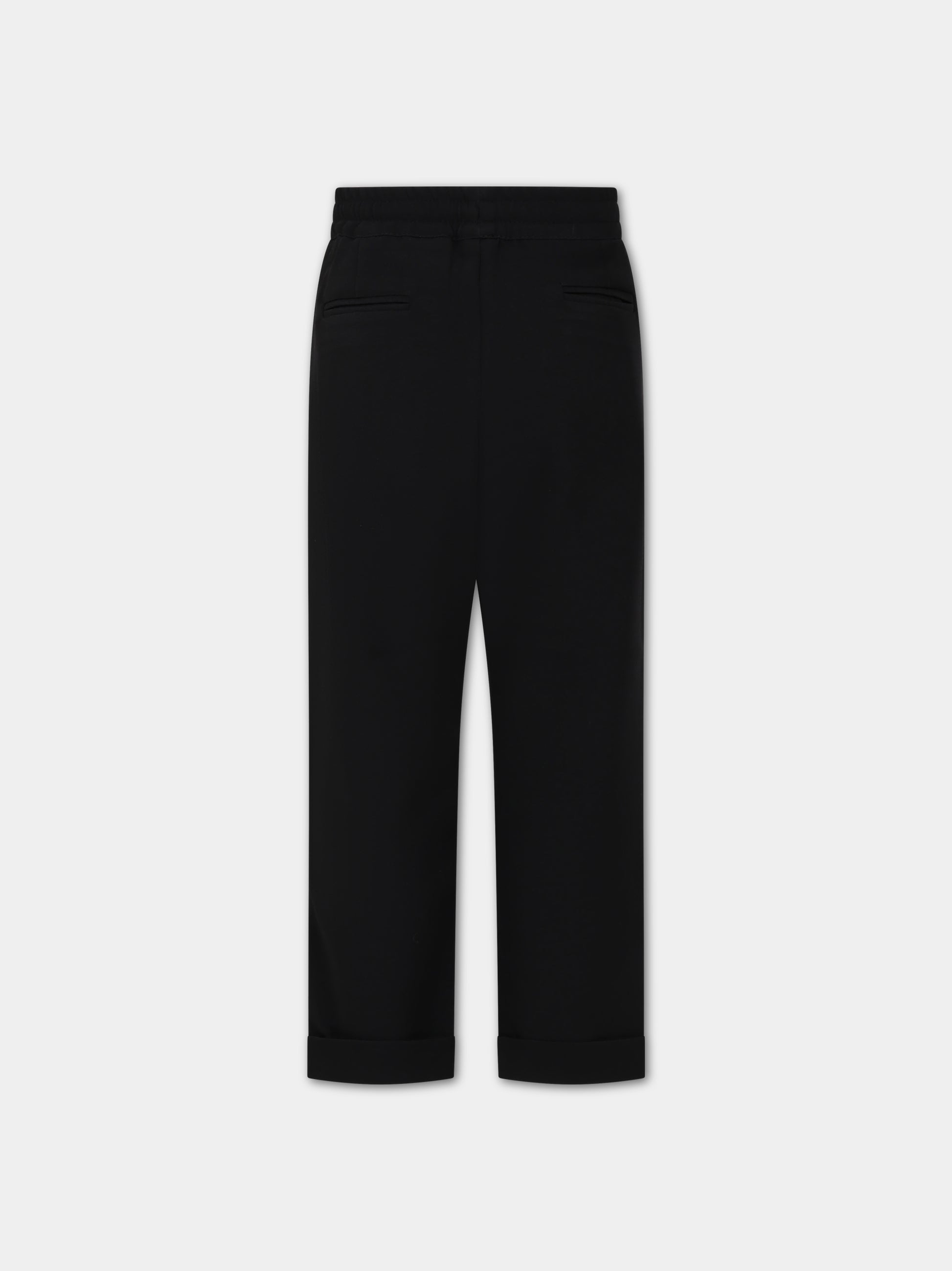 Pantaloni neri per bambino con logo,Msgm Kids,F3MSJBPA157 110