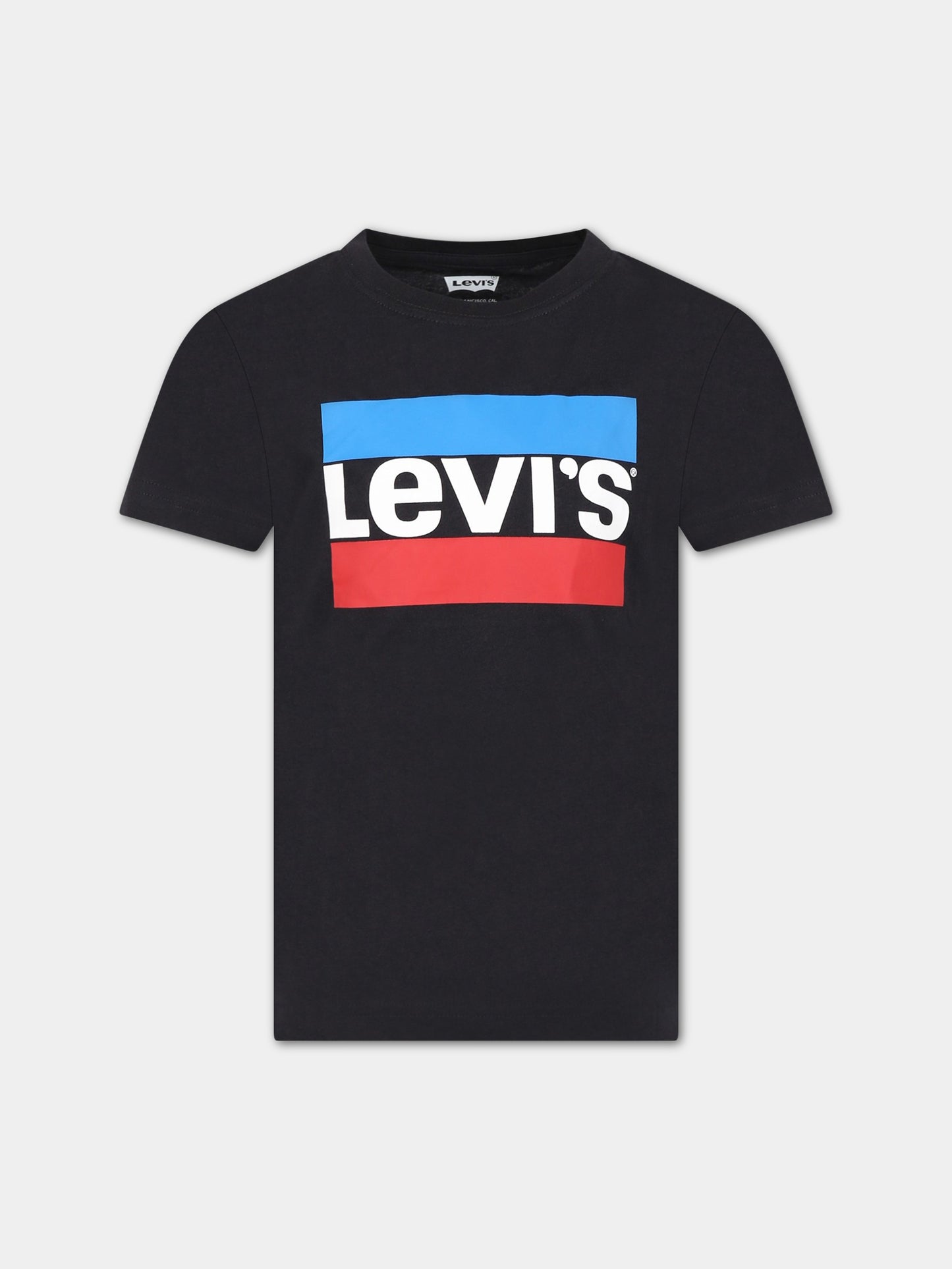 T-shirt nera per bambino con logo,Levi's Kids,8E8568 023