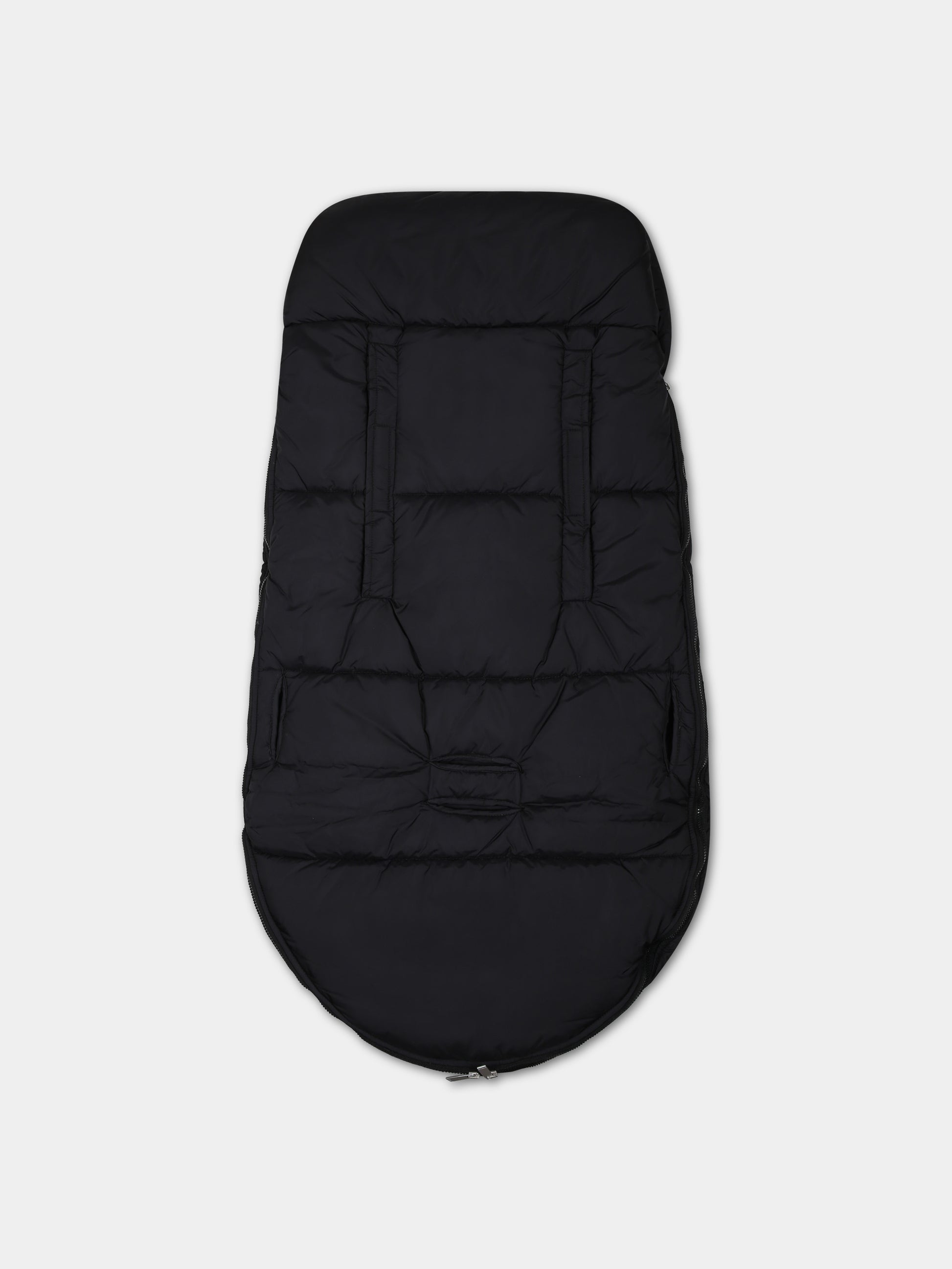 Sacco nanna nero per neonati con logo,Off White,OBXM003F23FAB0011001