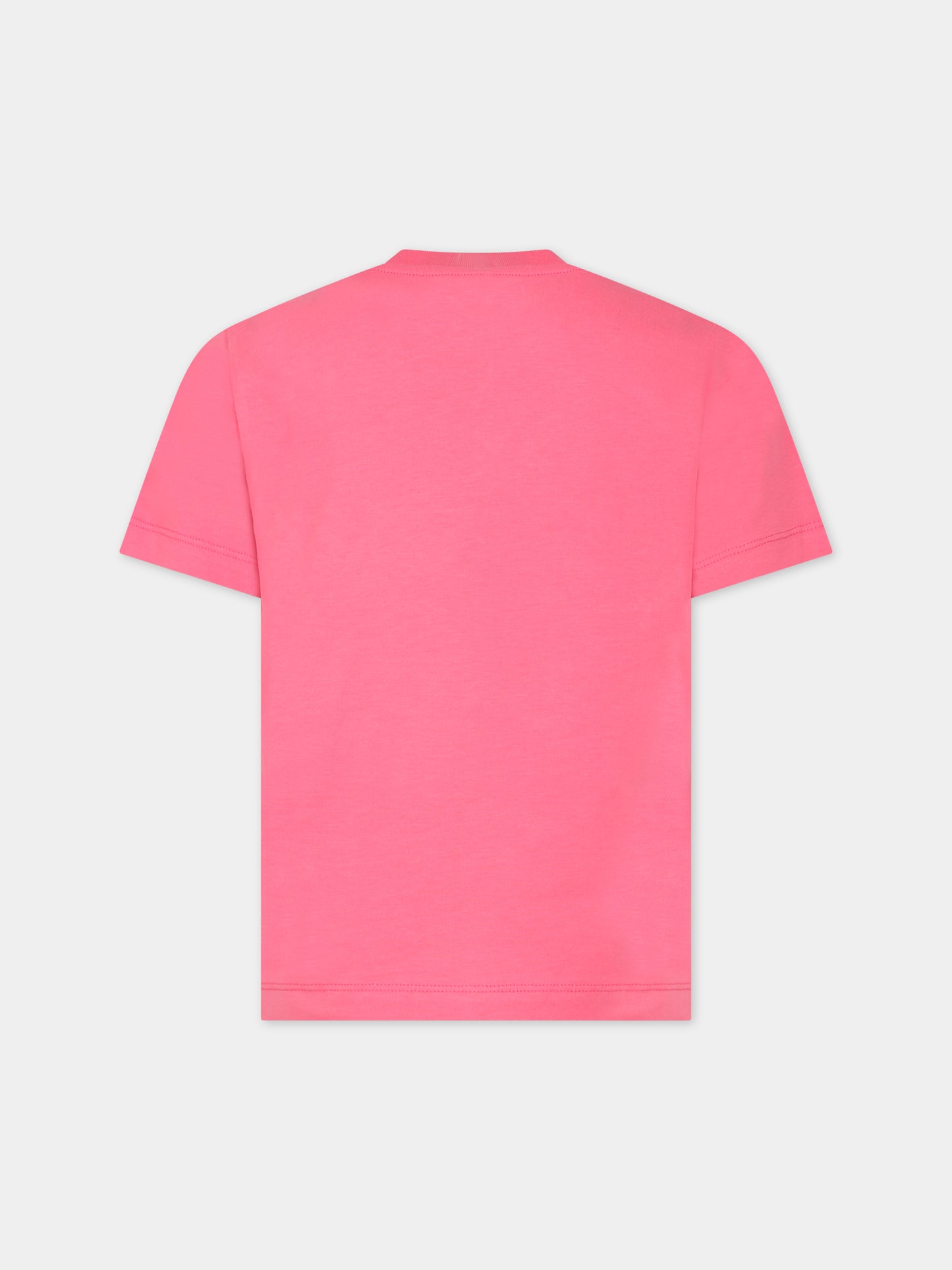 T-shirt fucsia per bambina con logo,Off White,OGAA001F23JER0033201