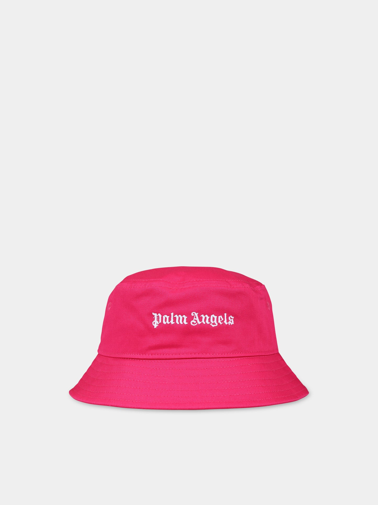 Cloche fucsia per bambina con logo,Palm Angels,PGLA001C99FAB0013201
