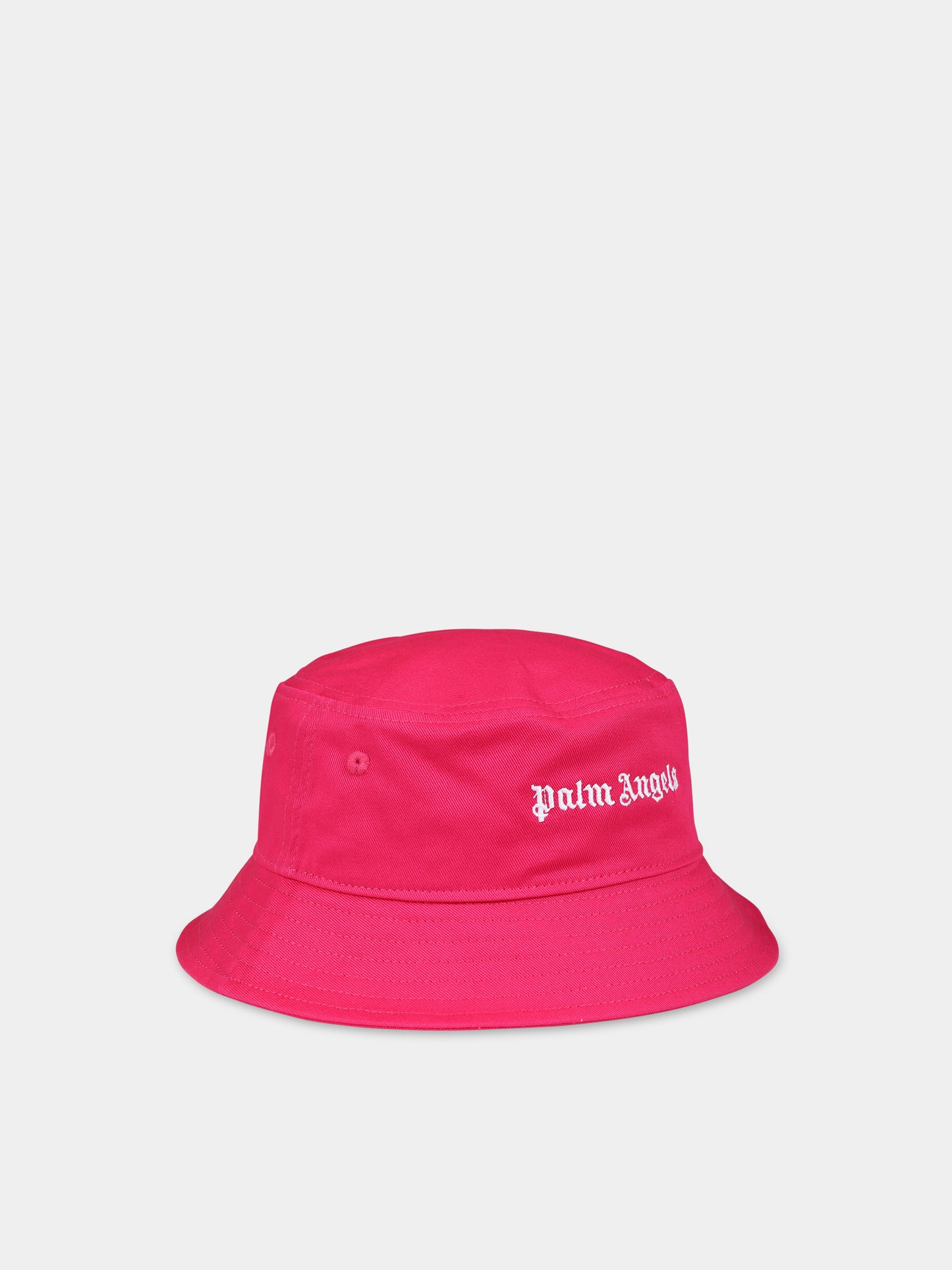 Cloche fucsia per bambina con logo,Palm Angels,PGLA001C99FAB0013201