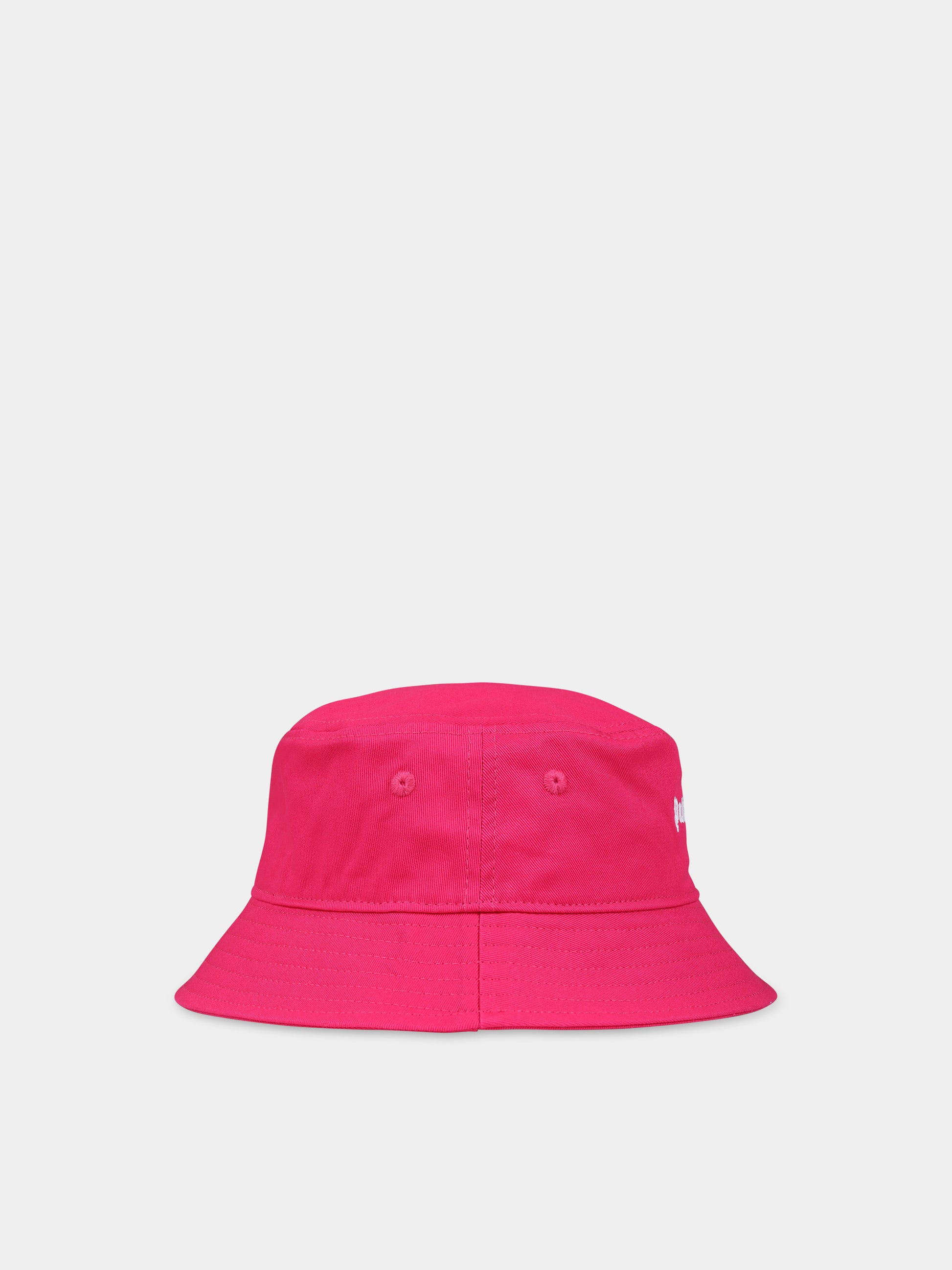 Cloche fucsia per bambina con logo,Palm Angels,PGLA001C99FAB0013201