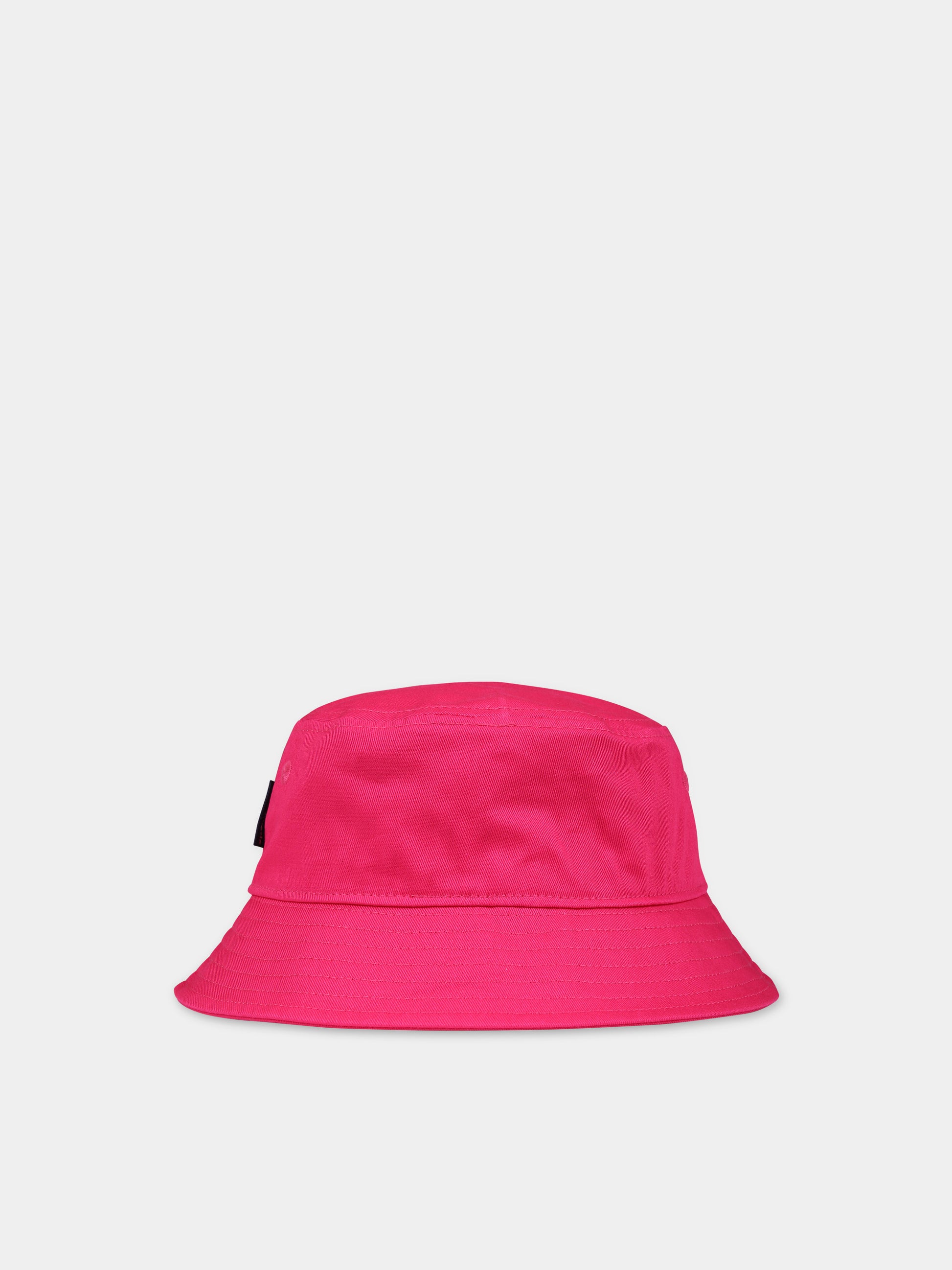 Cloche fucsia per bambina con logo,Palm Angels,PGLA001C99FAB0013201