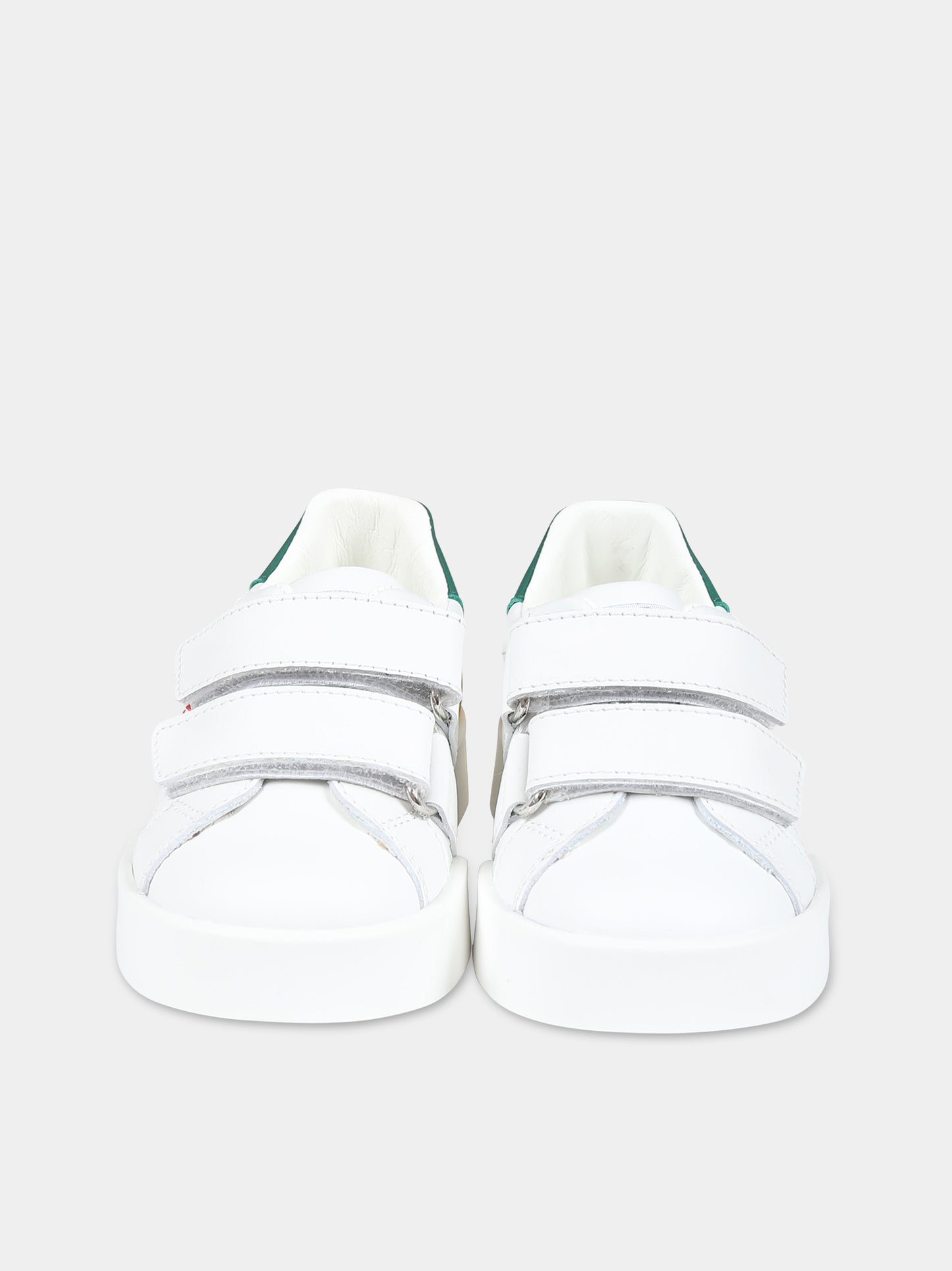 Sneakers bianche per bambini con logo,Dolce & Gabbana Kids,DN0194 AN384 8N530