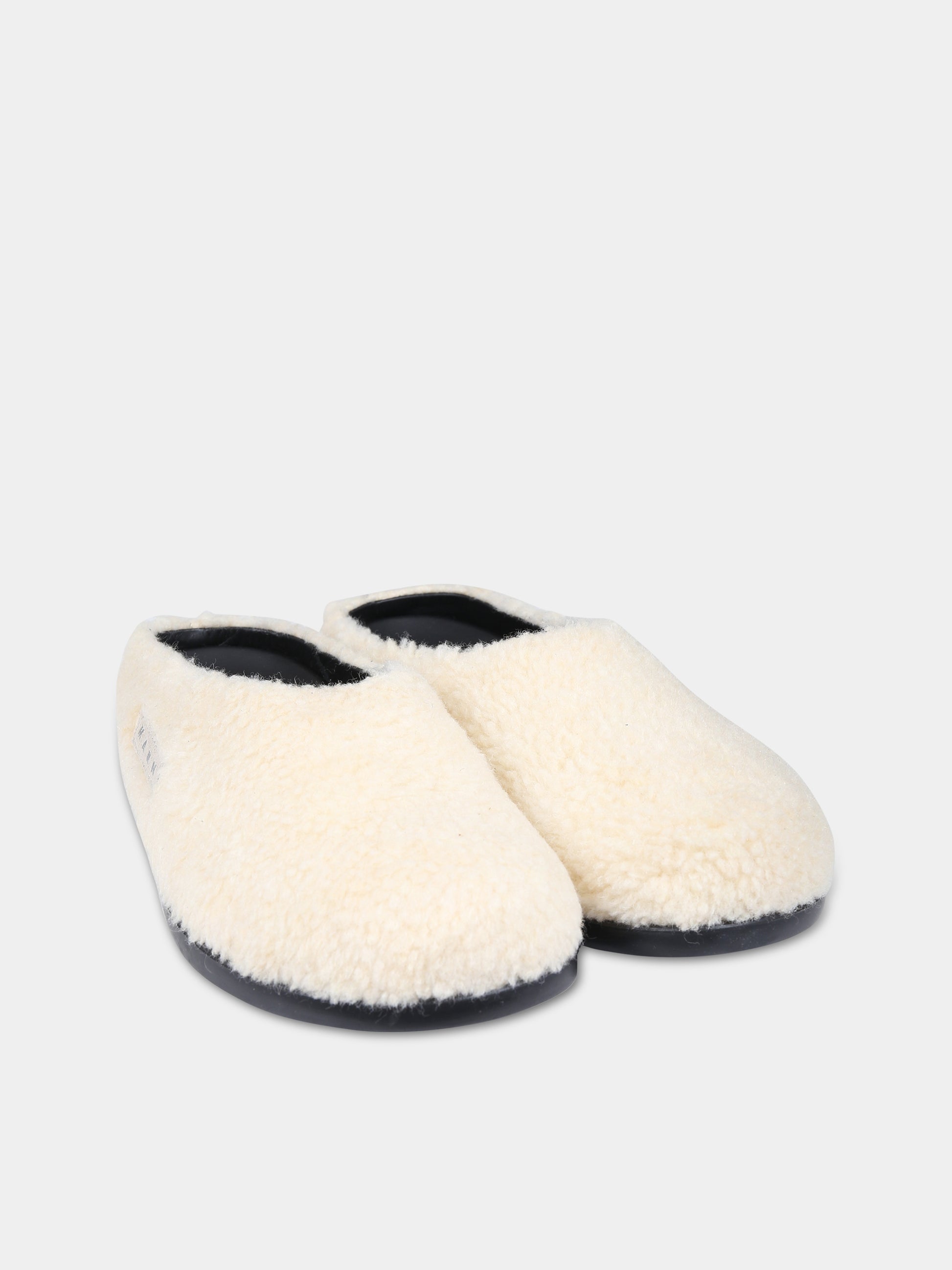 Sabot beige per bambina con logo,Marni Kids,75332 1