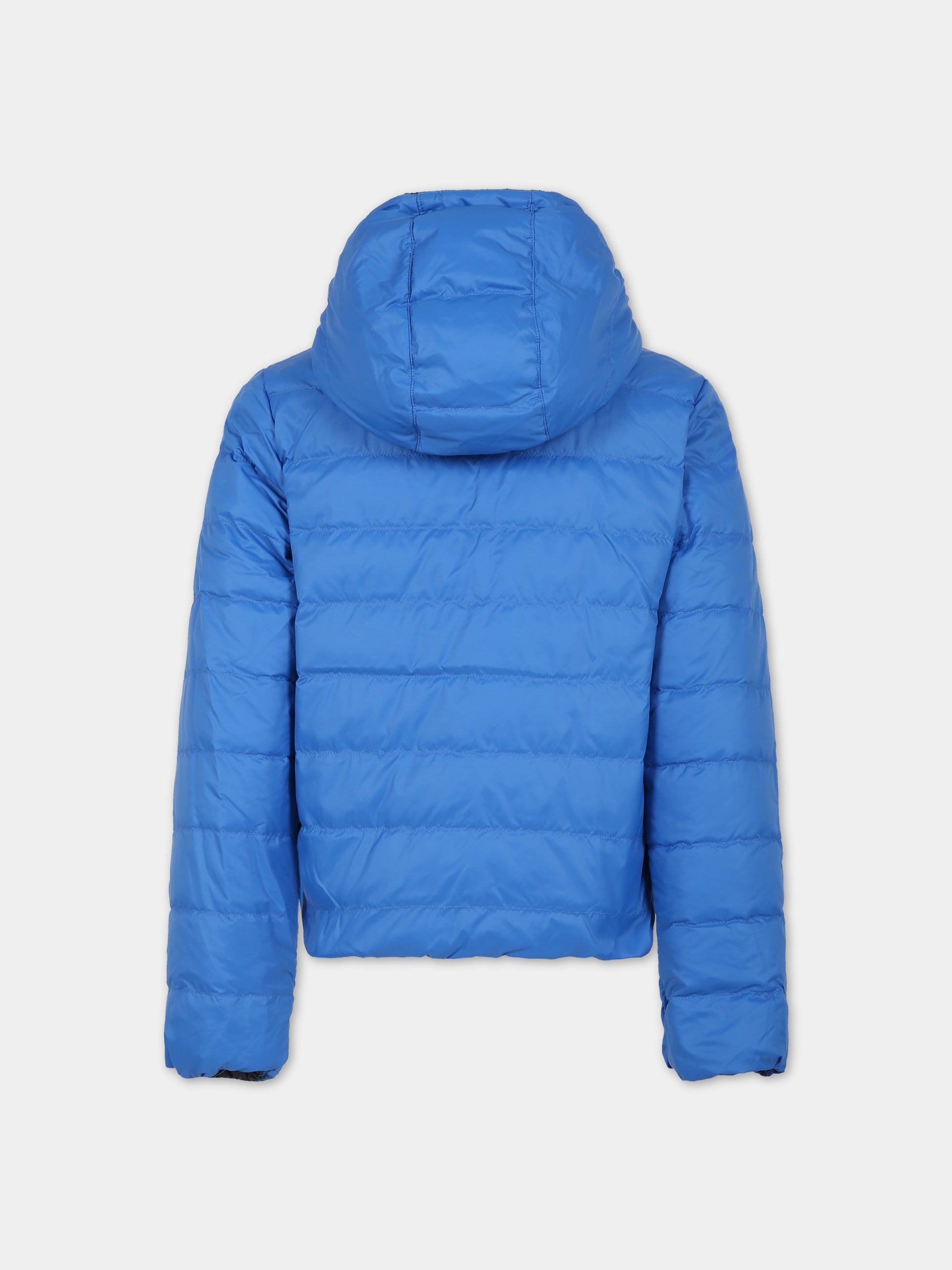 Piumino blu reversibile per bambino con logo,Boss,J26516 849