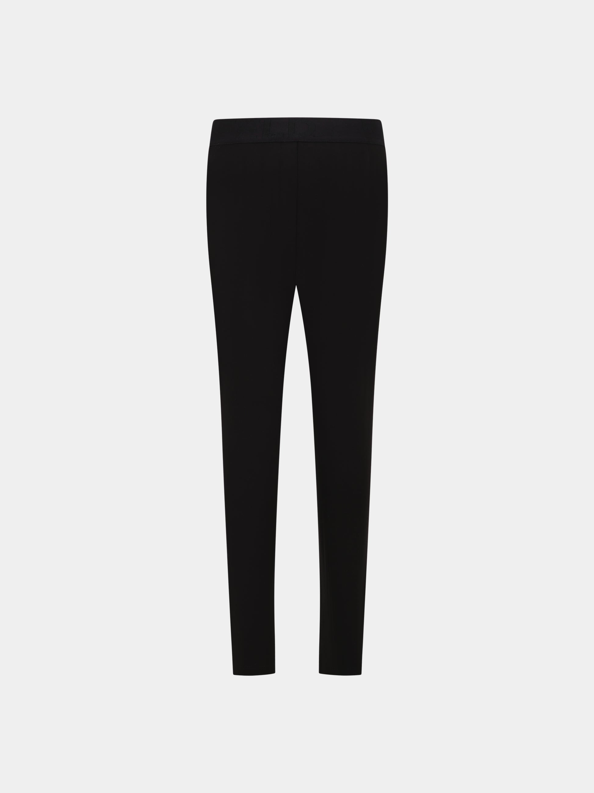 Leggings neri per bambina con logo,Karl Lagerfeld Kids,Z14175 09B