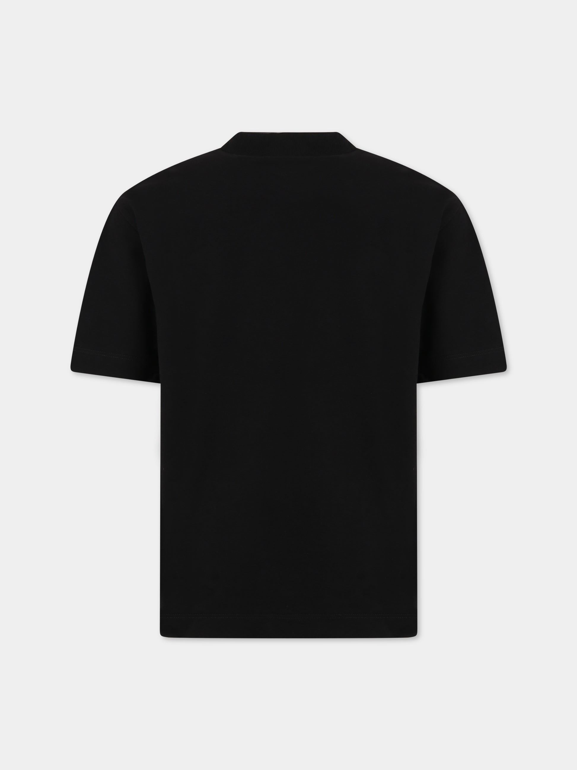 T-shirt nera per bambina con logo,Marni Kids,M00656 M00LE 0M900