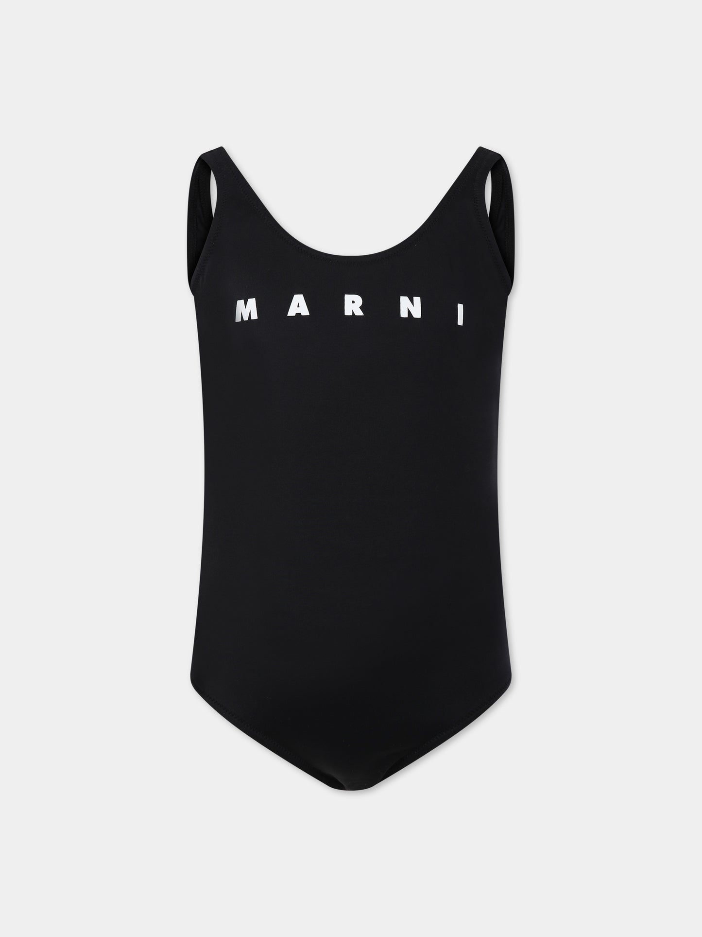Costume nero per bambina con logo,Marni Kids,M00802 M00M2 0M900